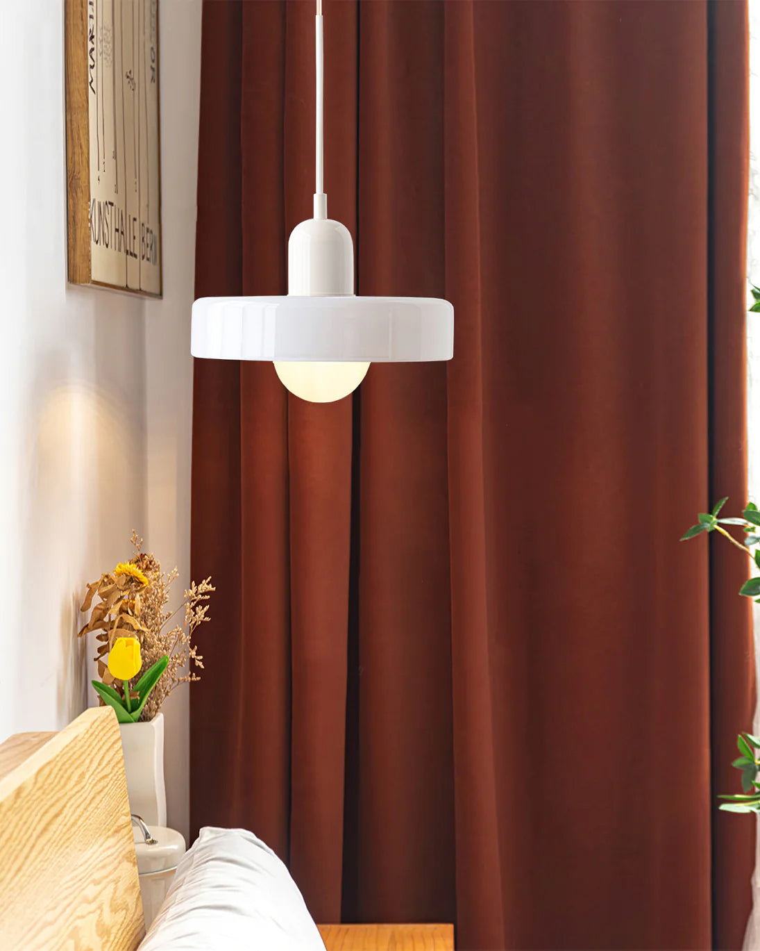 Ideal Modern Minimalist Disc Orb Glass Pendant Light - Letslighting