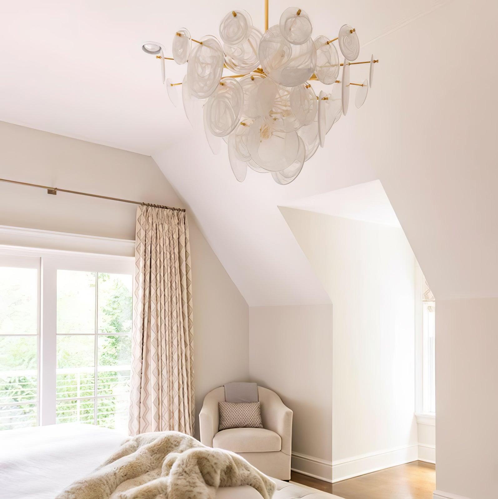 Olvynis Postmodern Luxury Discs Brass Glass Chandelier - Letslighting