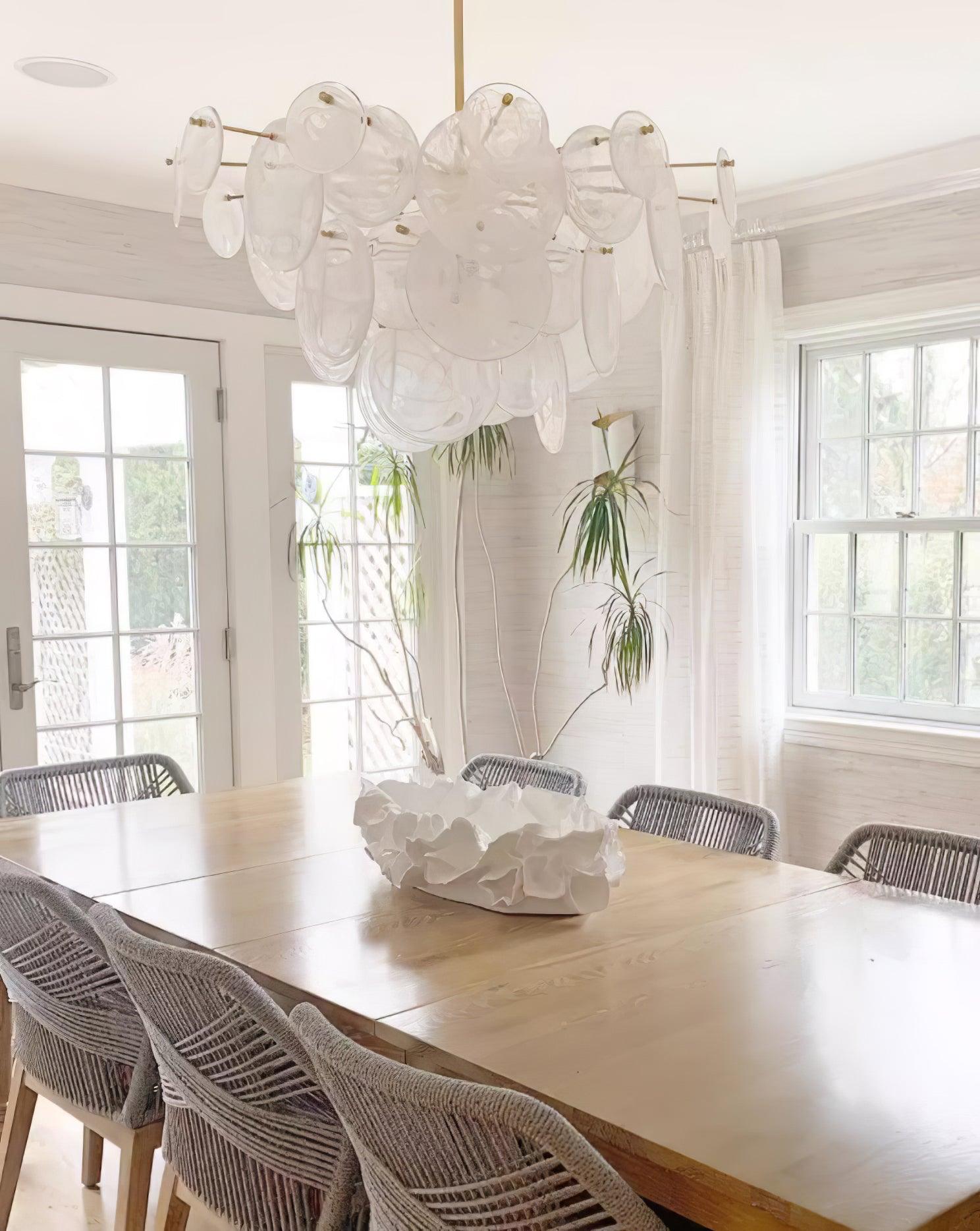 Olvynis Postmodern Luxury Discs Brass Glass Chandelier - Letslighting