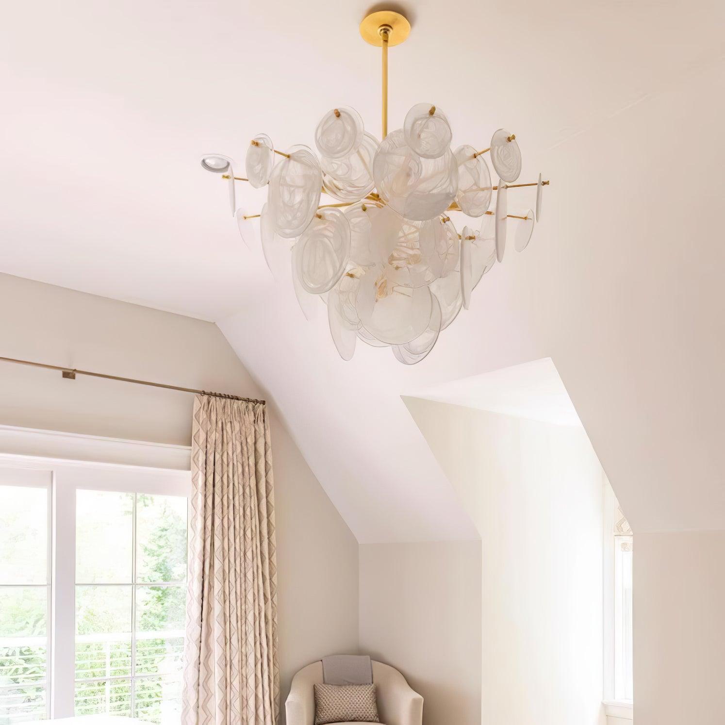 Olvynis Postmodern Luxury Discs Brass Glass Chandelier - Letslighting