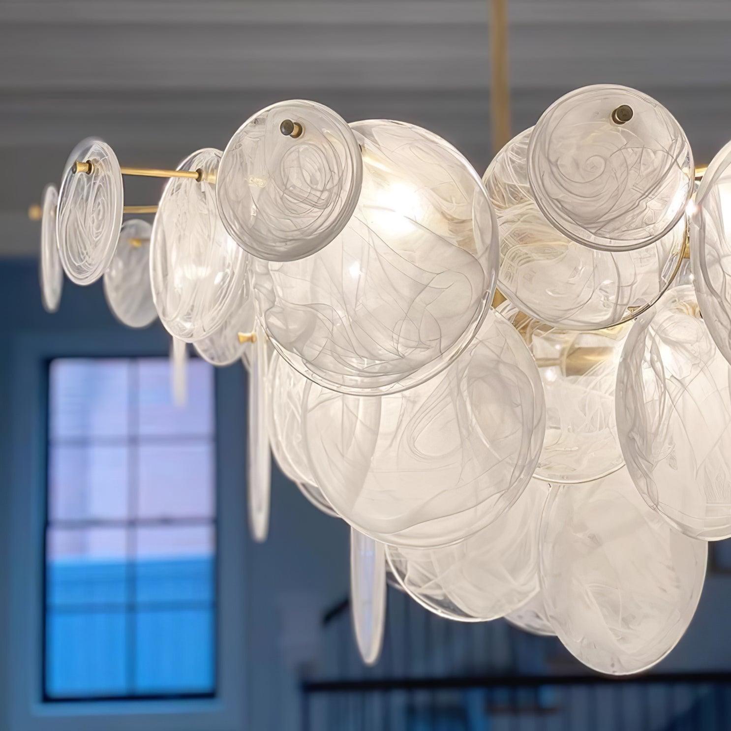 Olvynis Postmodern Luxury Discs Brass Glass Chandelier - Letslighting