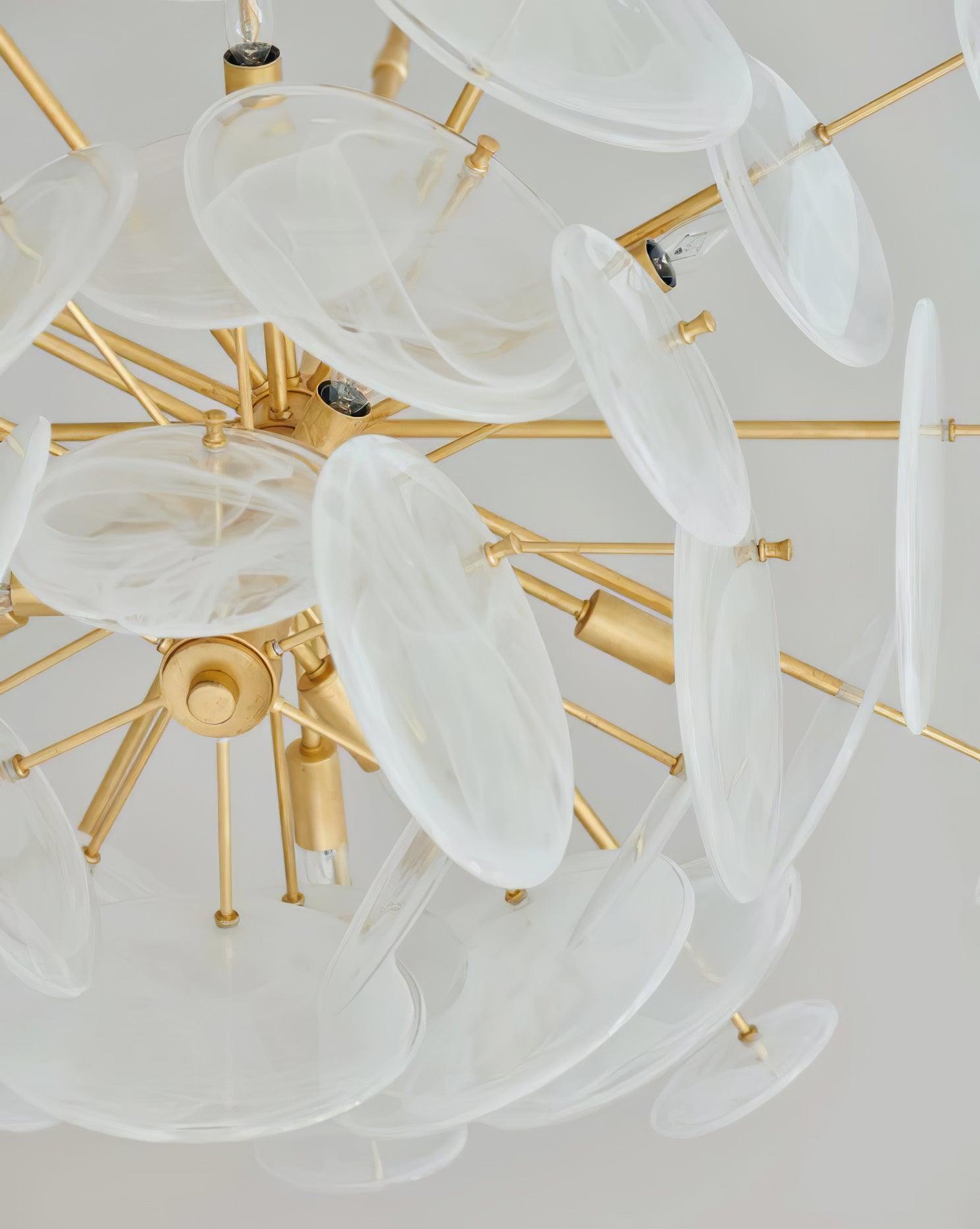 Olvynis Postmodern Luxury Discs Brass Glass Chandelier - Letslighting