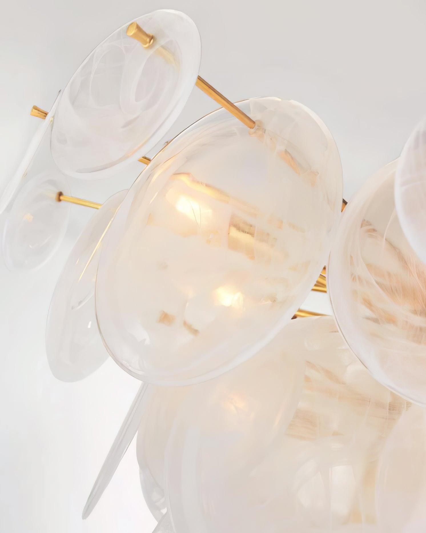 Olvynis Postmodern Luxury Discs Brass Glass Chandelier - Letslighting