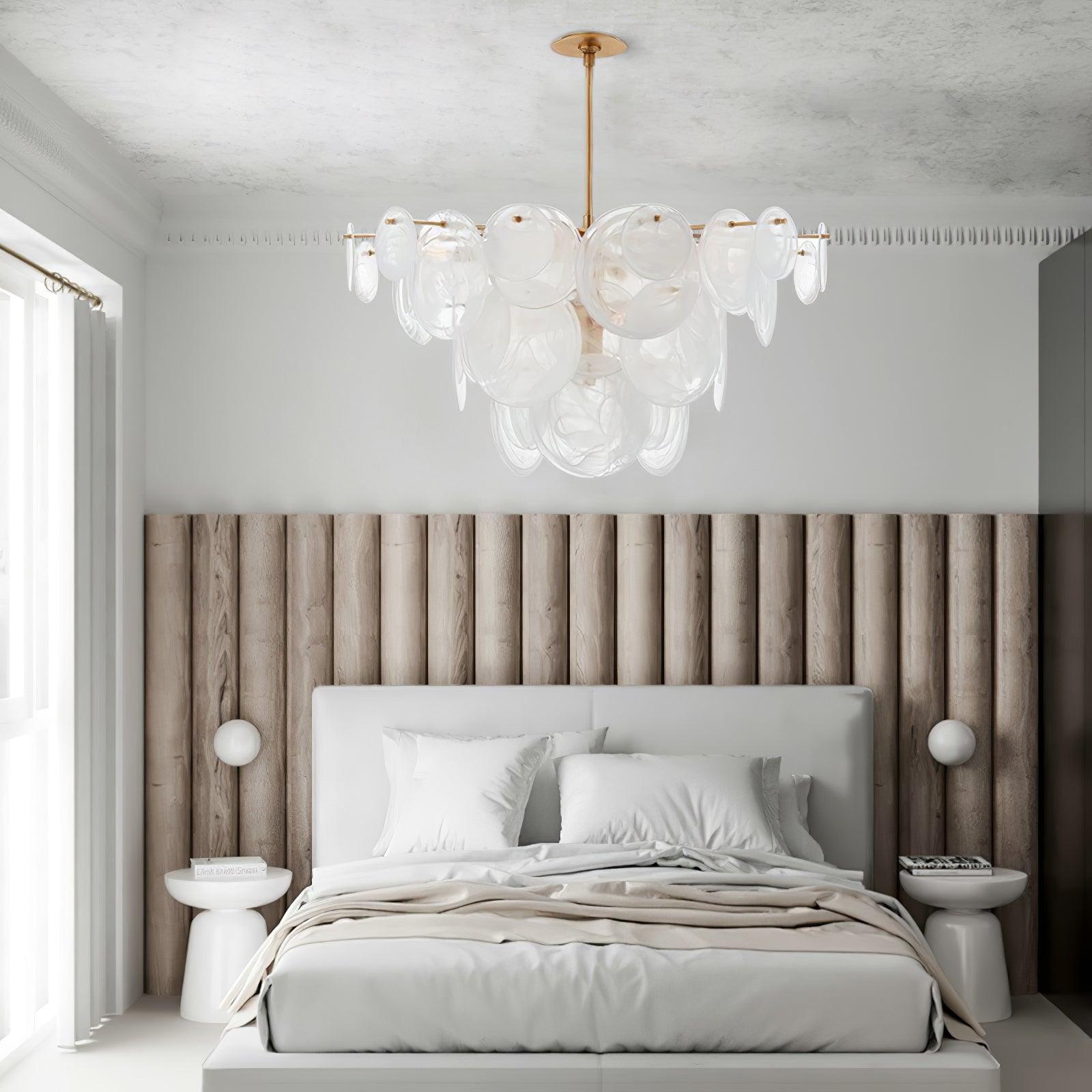 Olvynis Postmodern Luxury Discs Brass Glass Chandelier - Letslighting