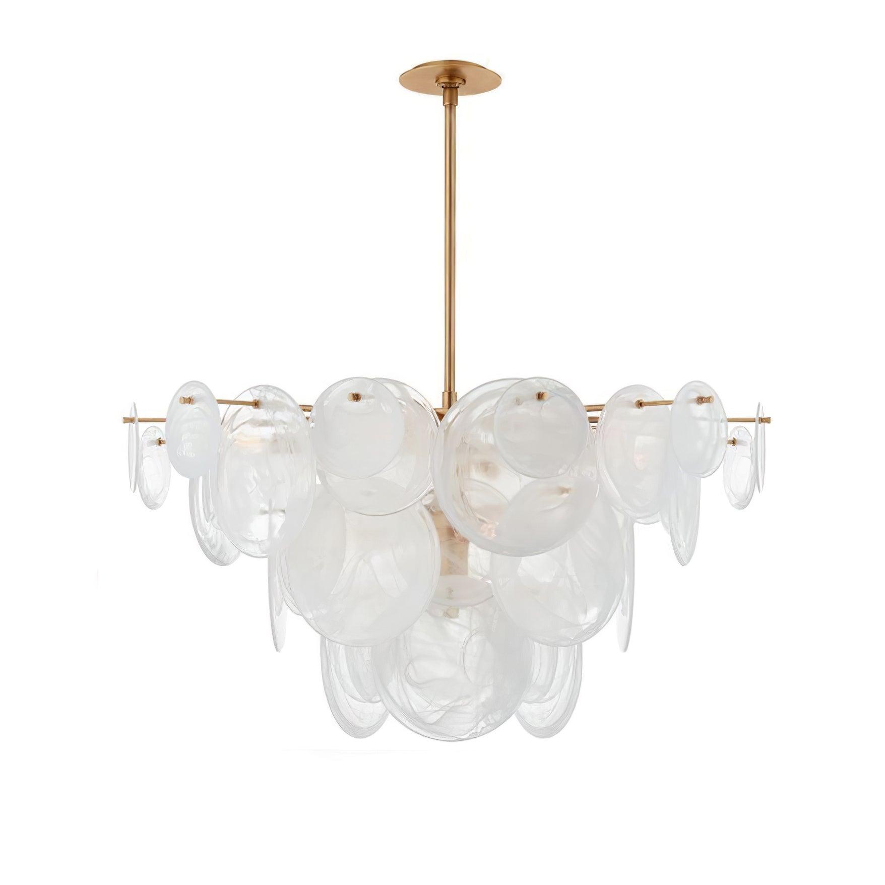 Olvynis Postmodern Luxury Discs Brass Glass Chandelier - Letslighting