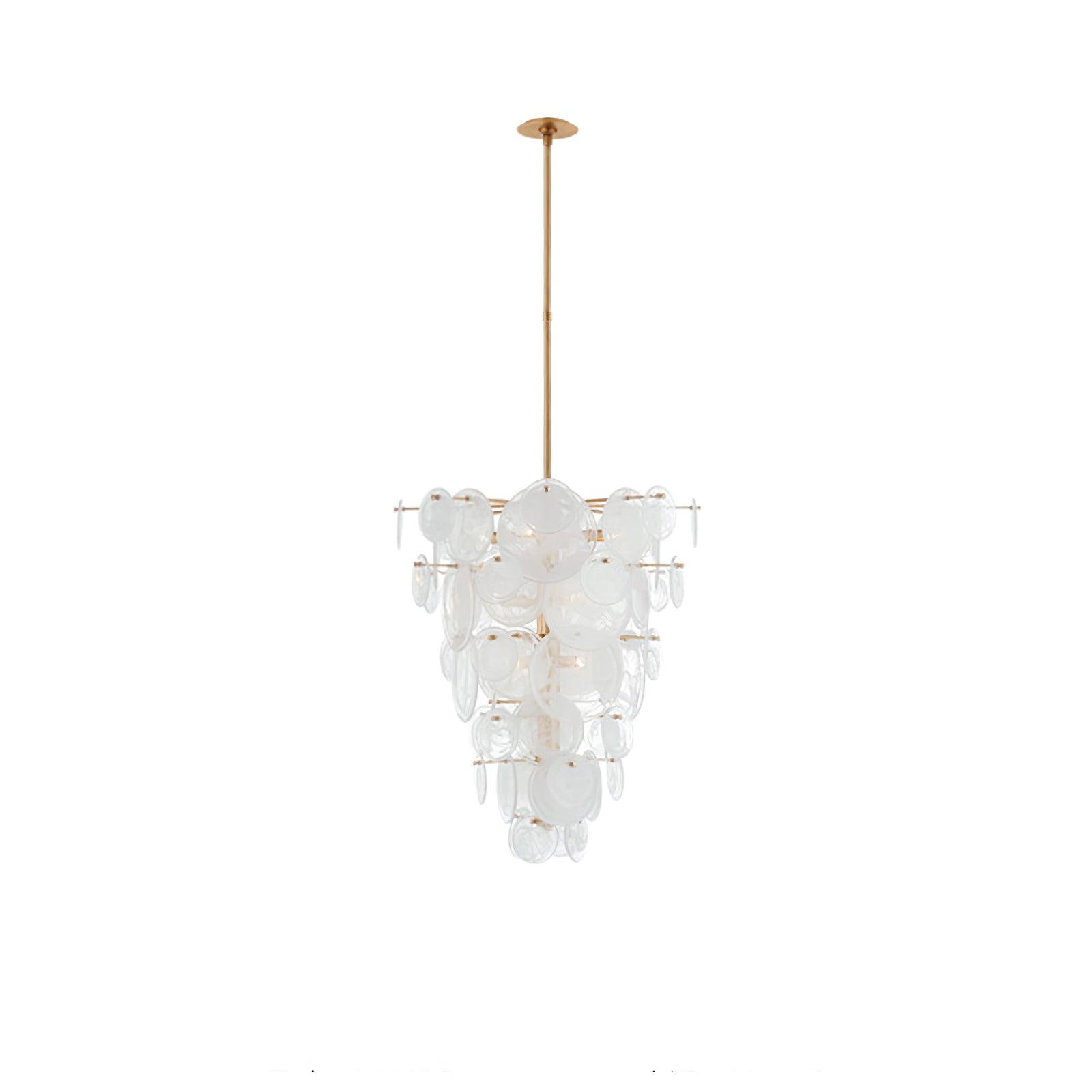 Olvynis Postmodern Luxury Discs Brass Glass Chandelier - Letslighting
