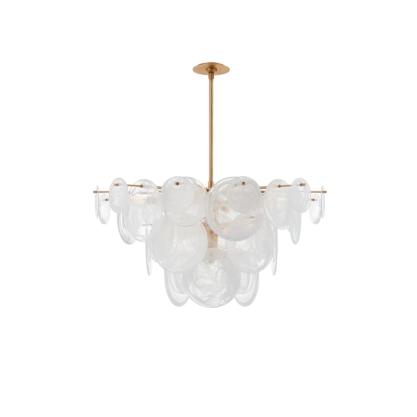 Olvynis Postmodern Luxury Discs Brass Glass Chandelier - Letslighting