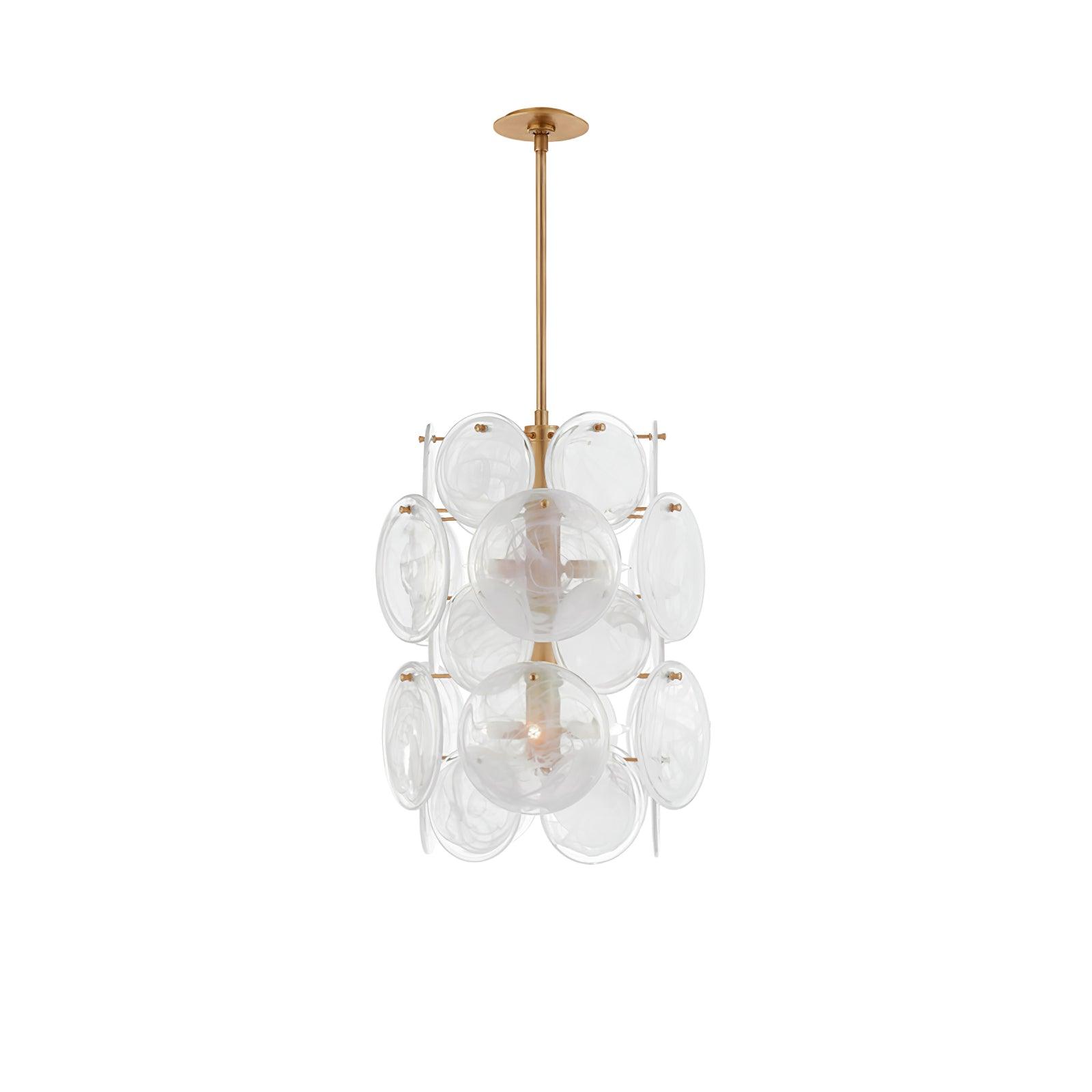 Olvynis Postmodern Luxury Discs Brass Glass Chandelier - Letslighting