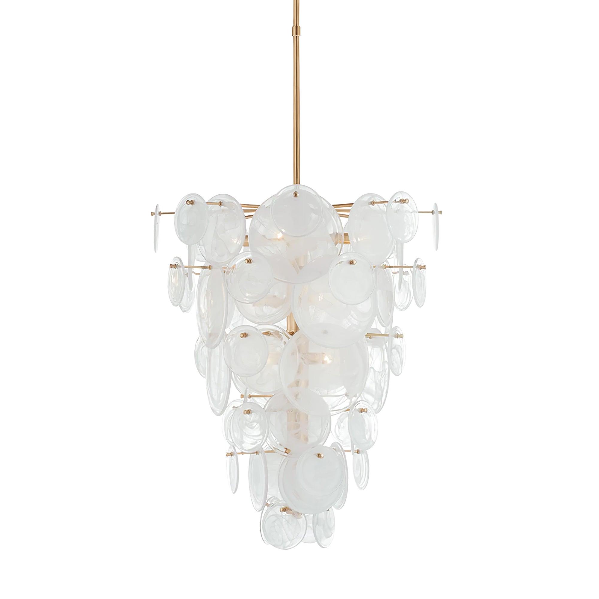 Olvynis Postmodern Luxury Discs Brass Glass Chandelier - Letslighting