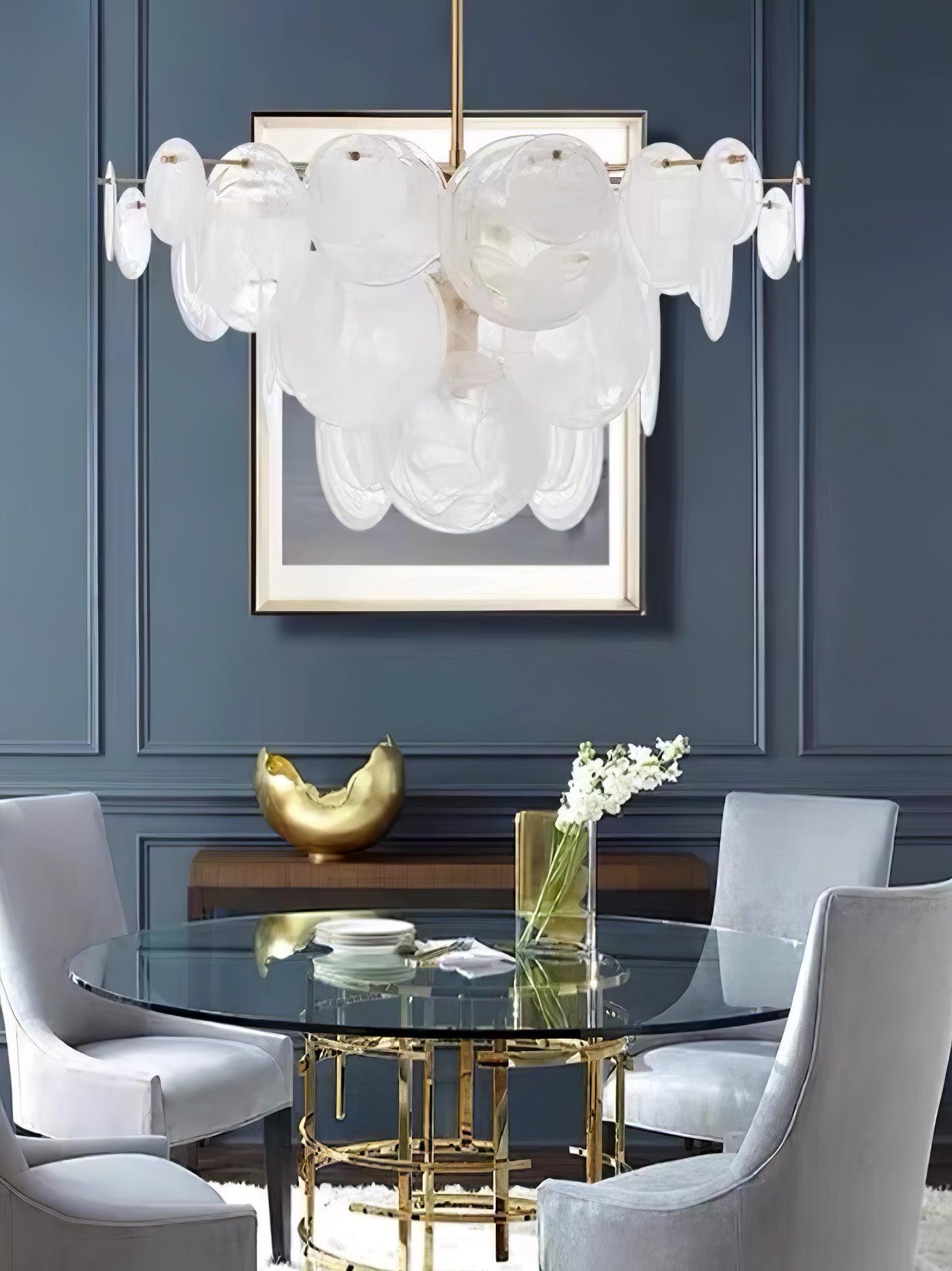 Olvynis Postmodern Luxury Discs Brass Glass Chandelier - Letslighting