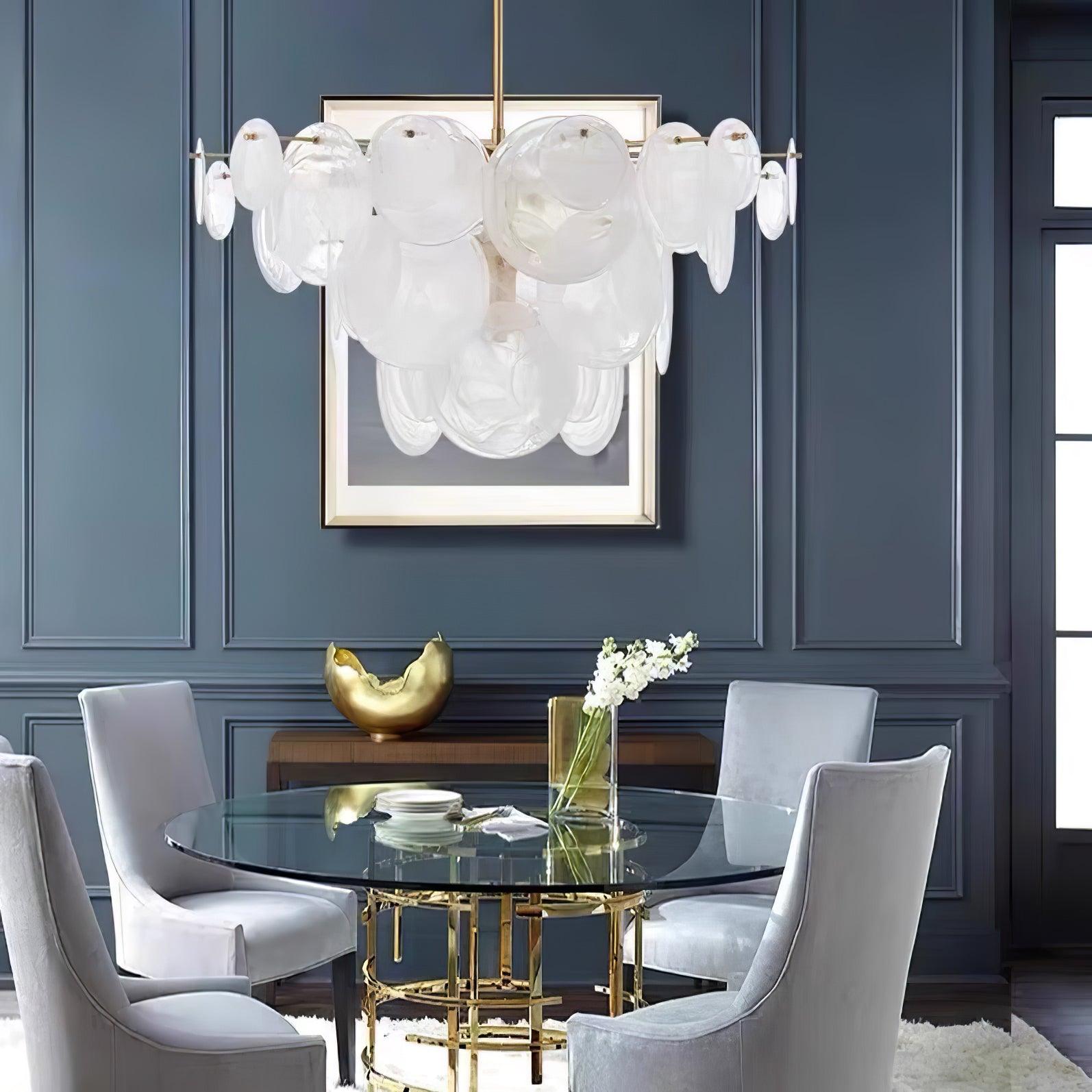 Olvynis Postmodern Luxury Discs Brass Glass Chandelier - Letslighting