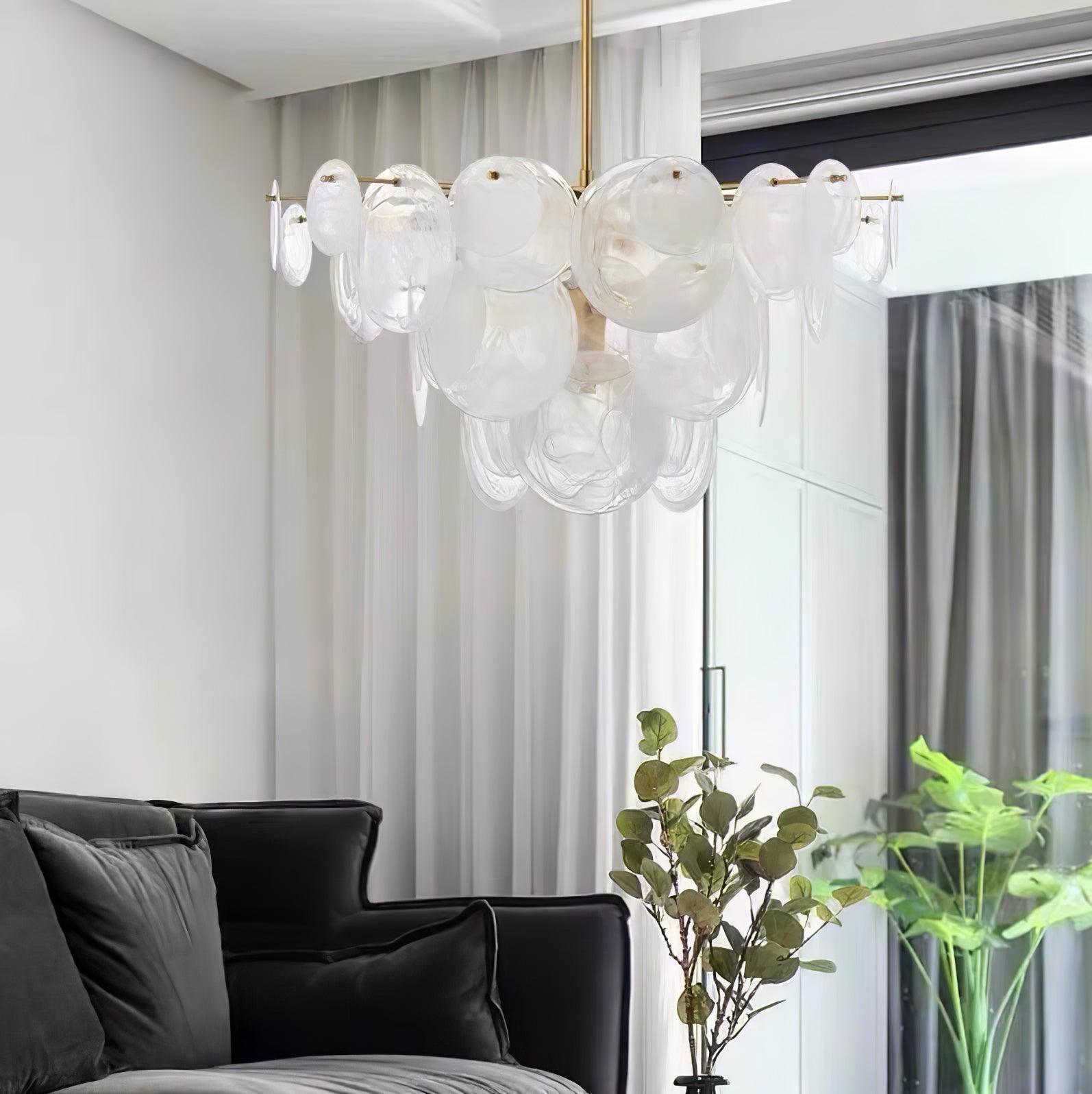 Olvynis Postmodern Luxury Discs Brass Glass Chandelier - Letslighting