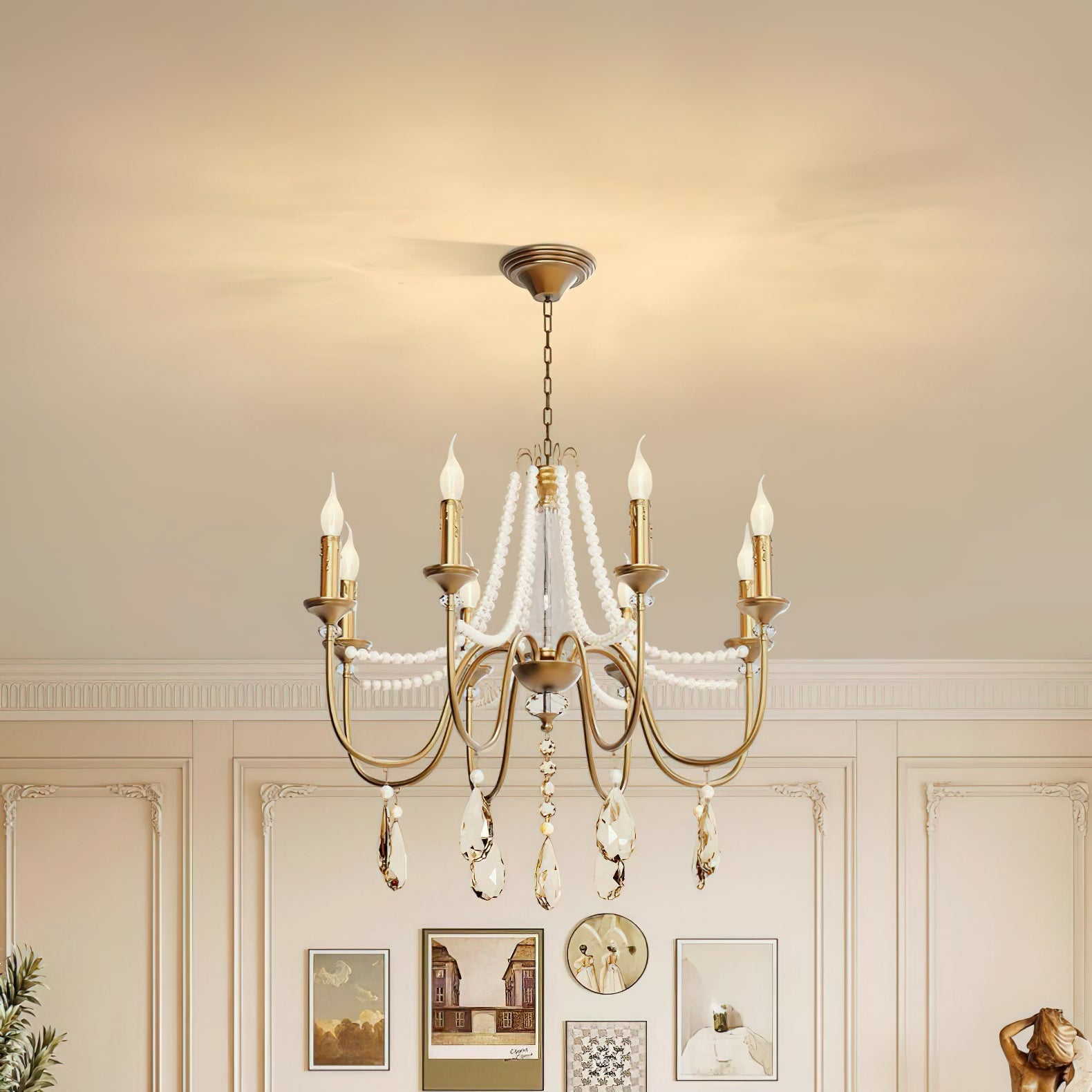 Mote Postmodern Luxury Brass Crystal Chandelier - Letslighting