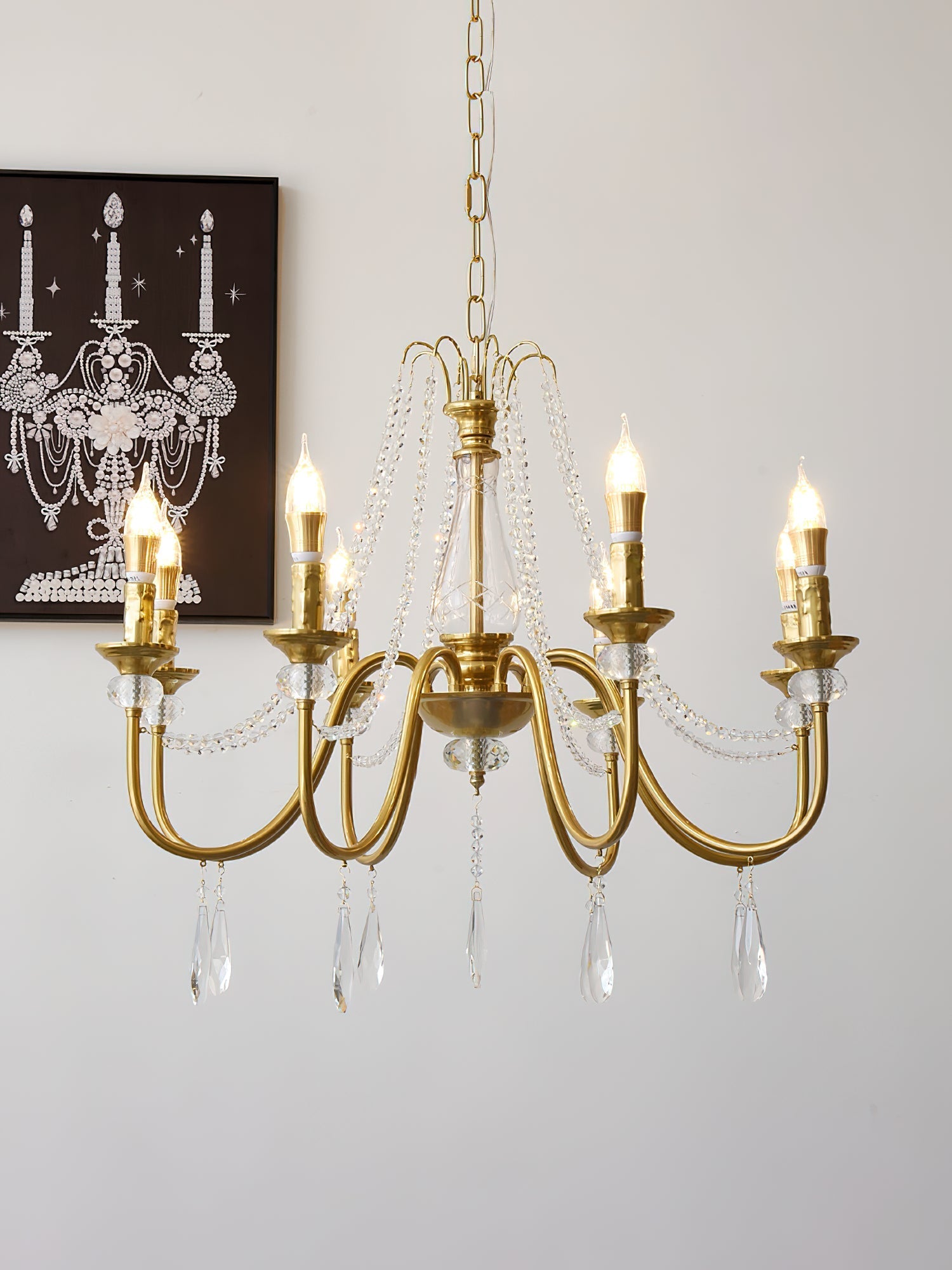 Mote Postmodern Luxury Brass Crystal Chandelier - Letslighting