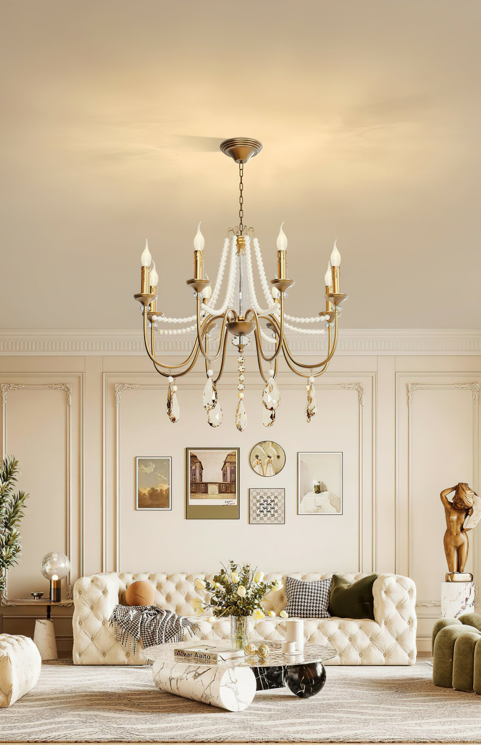 Mote Postmodern Luxury Brass Crystal Chandelier - Letslighting