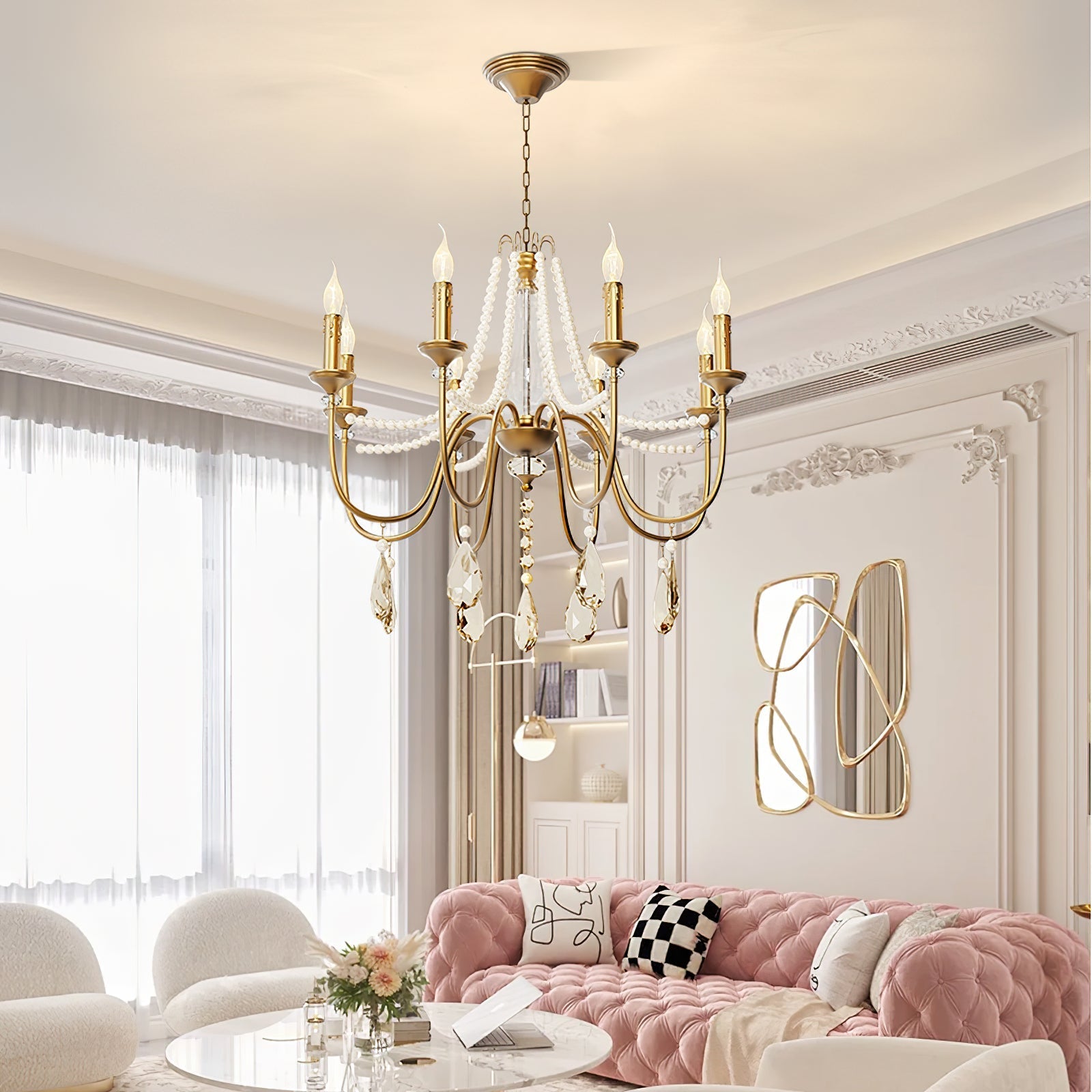 Mote Postmodern Luxury Brass Crystal Chandelier - Letslighting