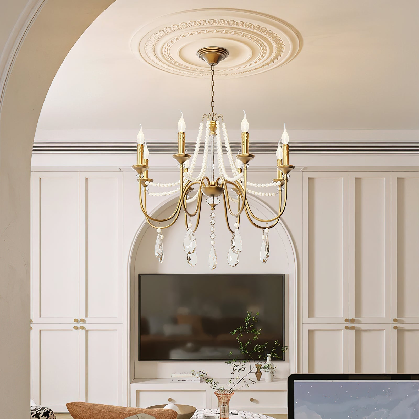 Mote Postmodern Luxury Brass Crystal Chandelier - Letslighting