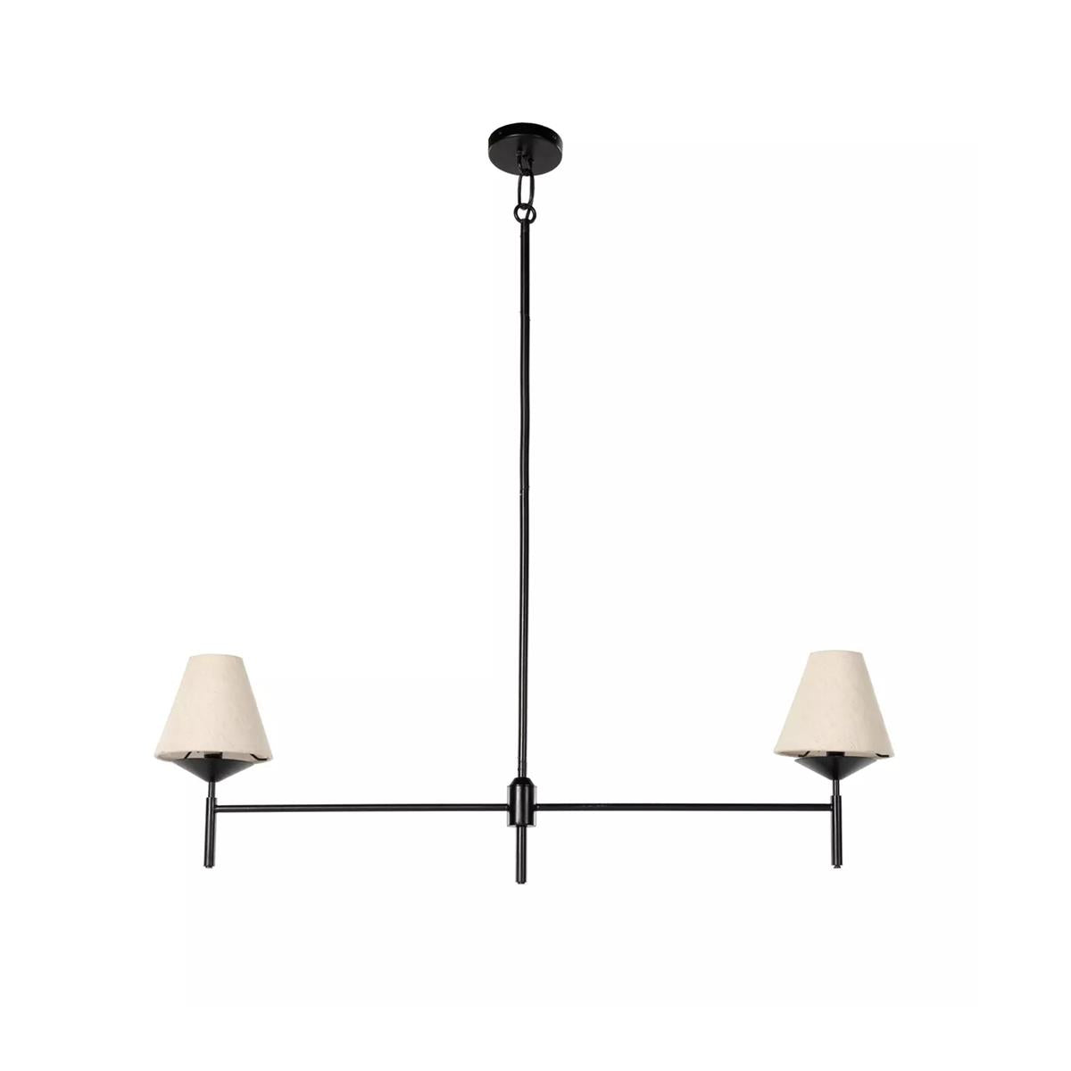 Ulphaa Vintage Industrial Black Fabric Chandelier - Letslighting