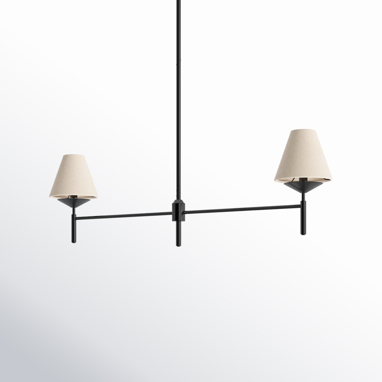 Ulphaa Vintage Industrial Black Fabric Chandelier - Letslighting