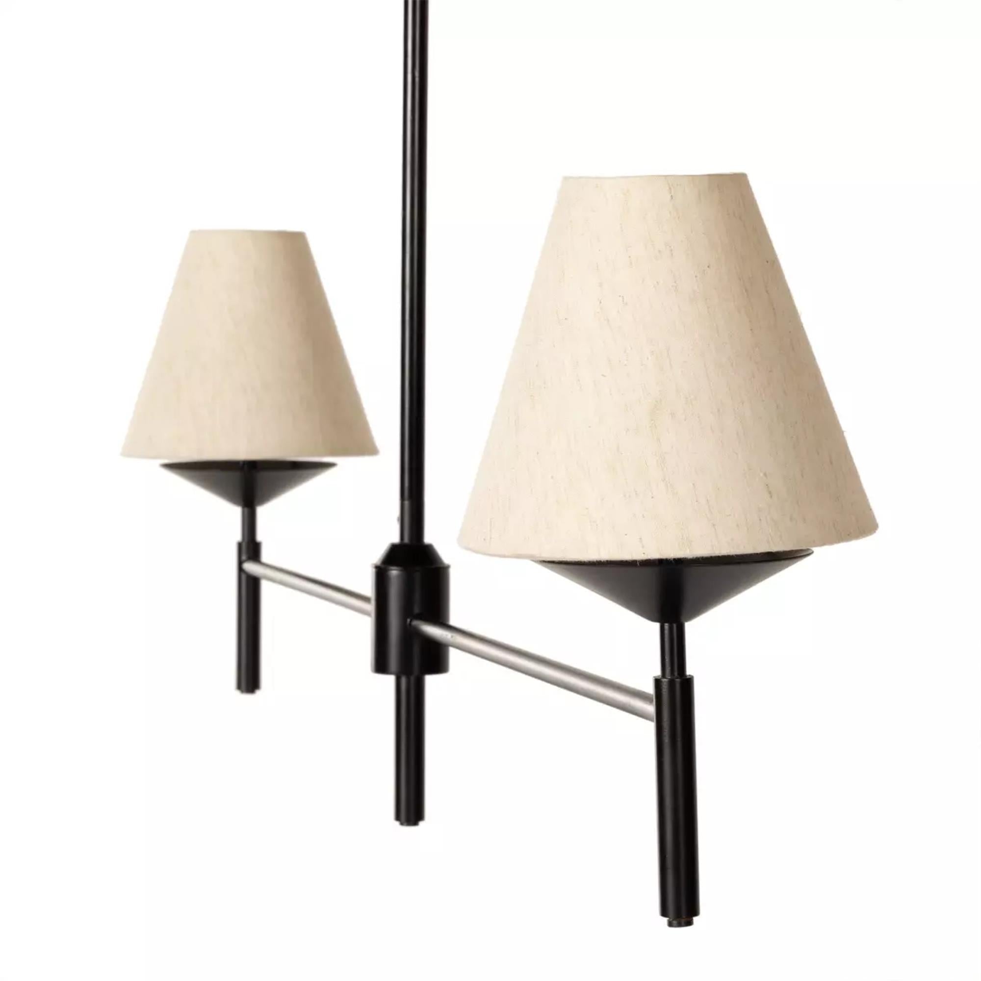 Ulphaa Vintage Industrial Black Fabric Chandelier - Letslighting
