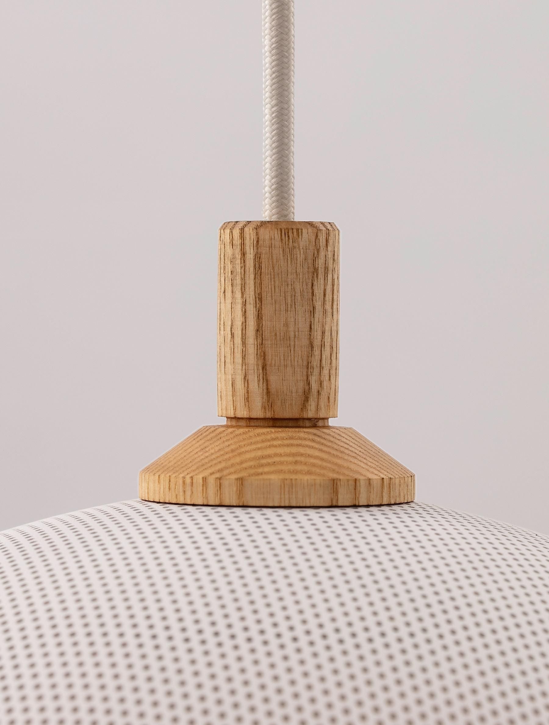 Pith Modern Minimalist Dome Perforated Wooden Pendant Lamp - Letslighting
