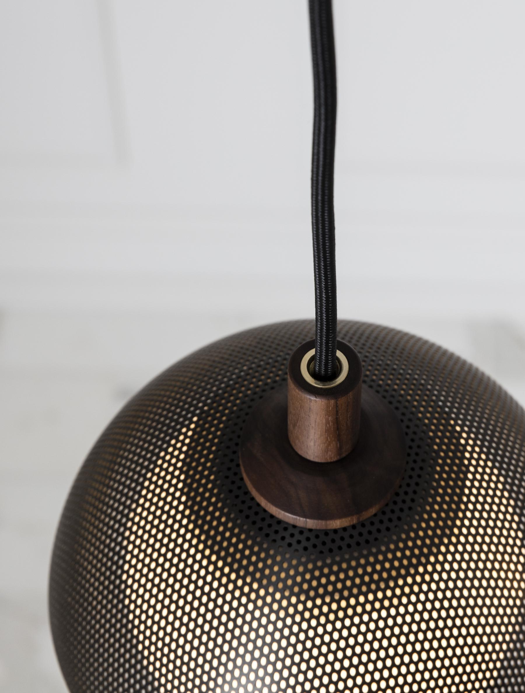 Pith Modern Minimalist Dome Perforated Wooden Pendant Lamp - Letslighting