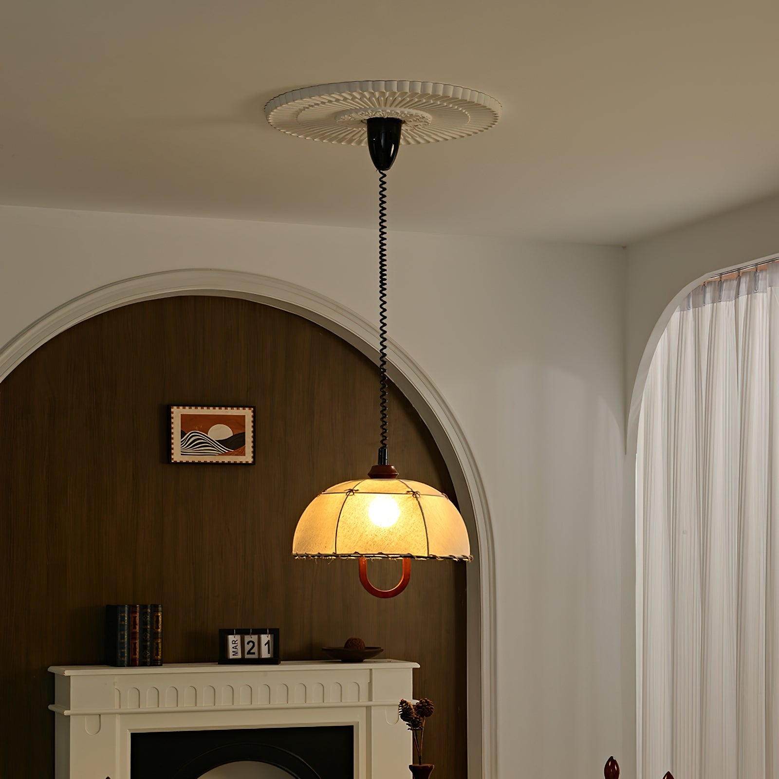 Domea Pendant Lamp Fabric Umbrella Shade - Letslighting