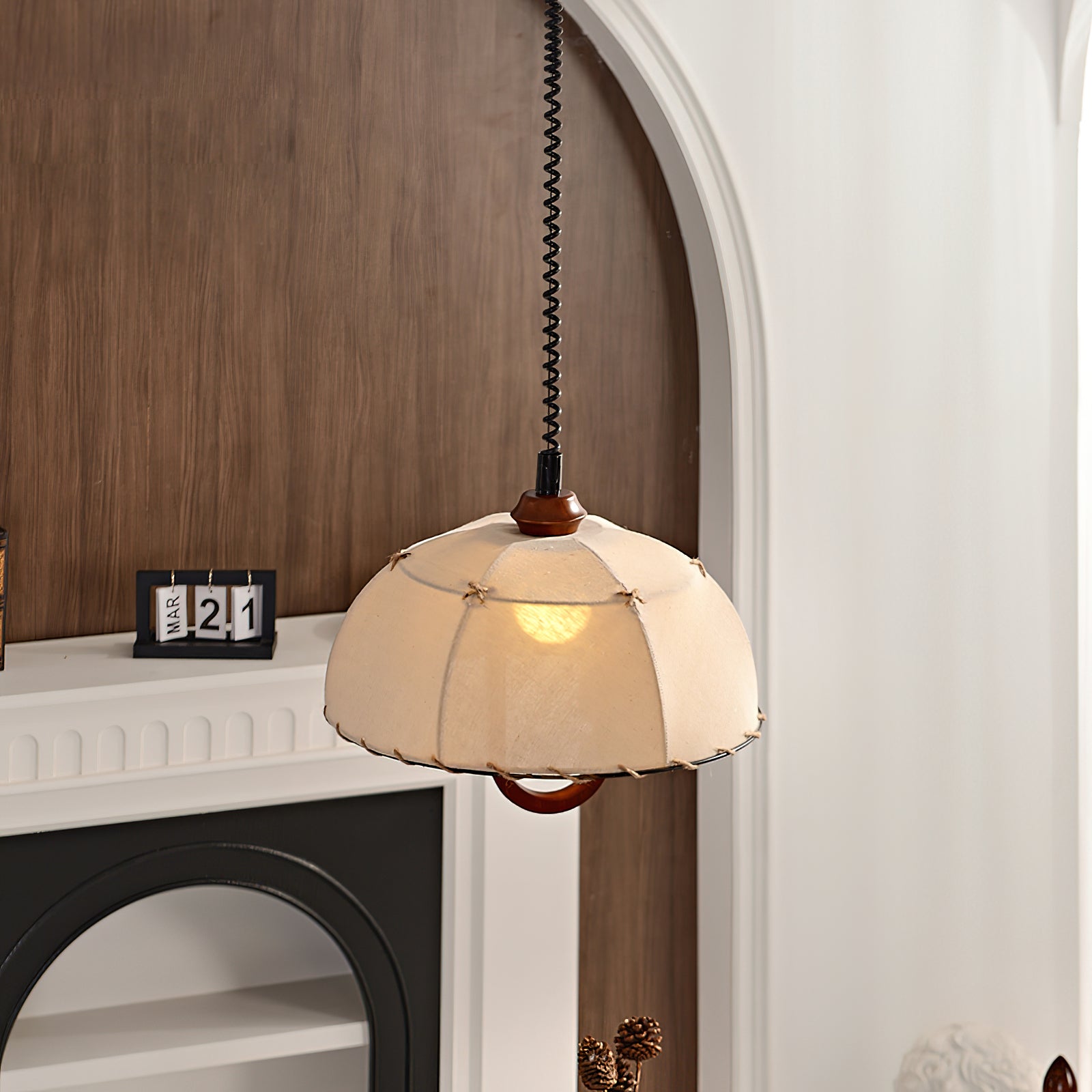 Domea Pendant Lamp Fabric Umbrella Shade - Letslighting
