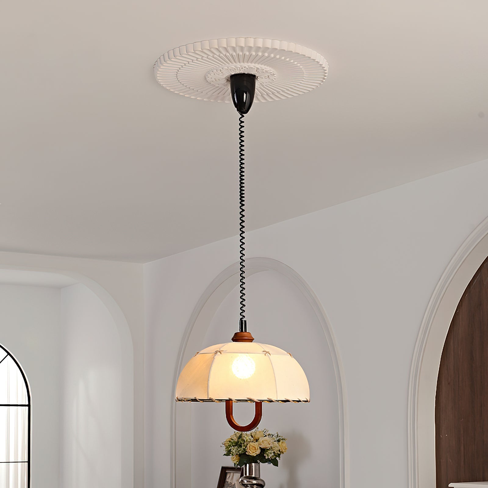 Domea Pendant Lamp Fabric Umbrella Shade - Letslighting