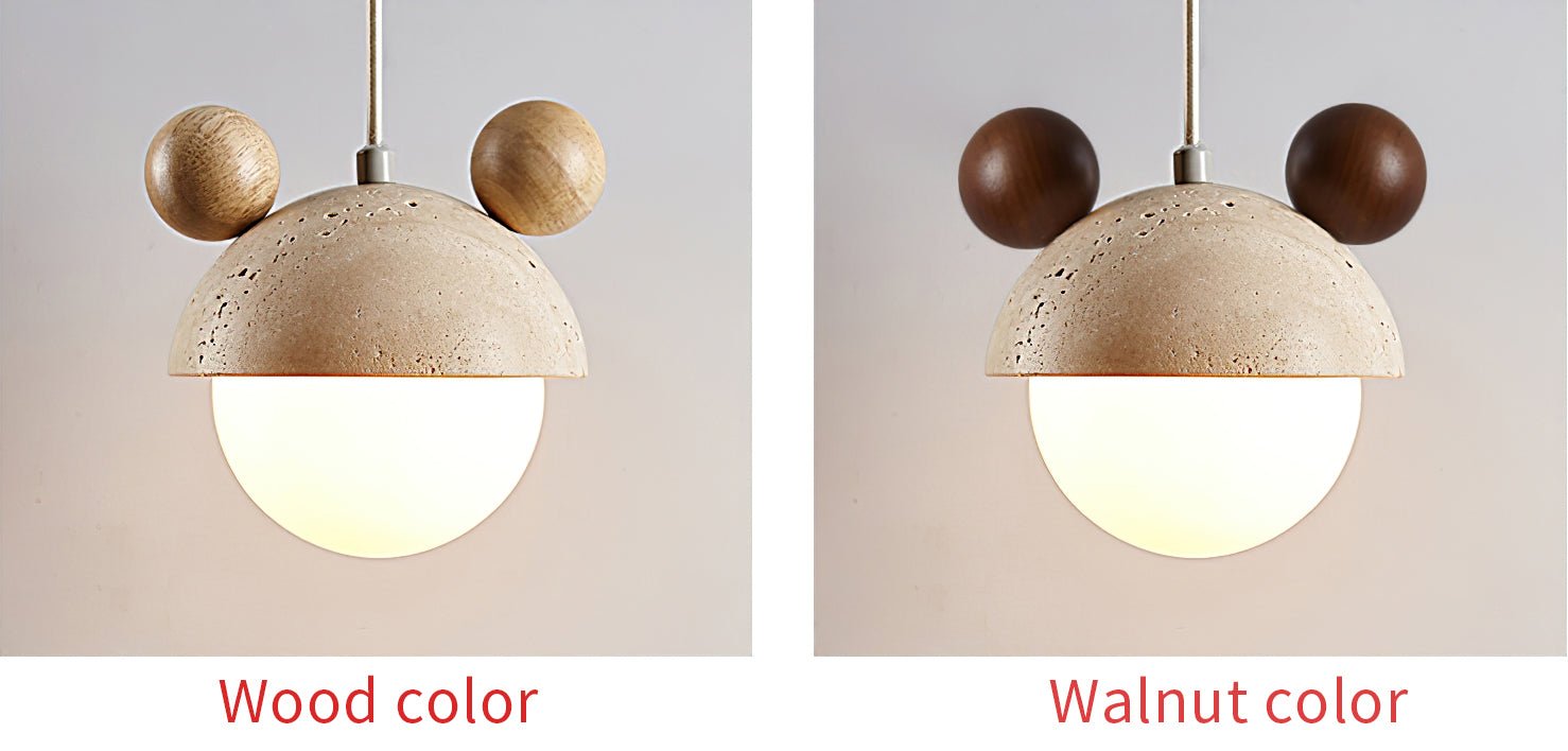 Lyraeus Character-Shaped Travertine Pendant Light - Letslighting