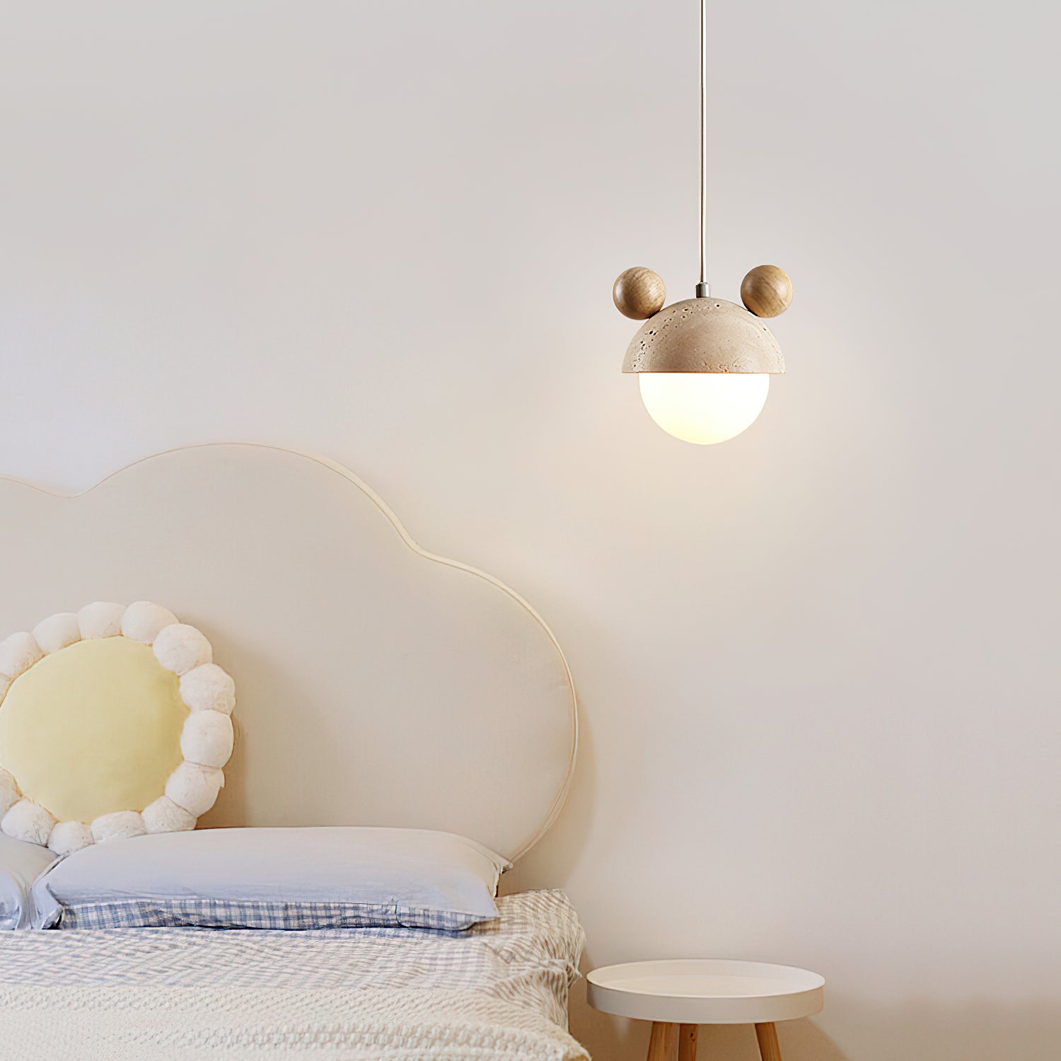 Lyraeus Character-Shaped Travertine Pendant Light - Letslighting