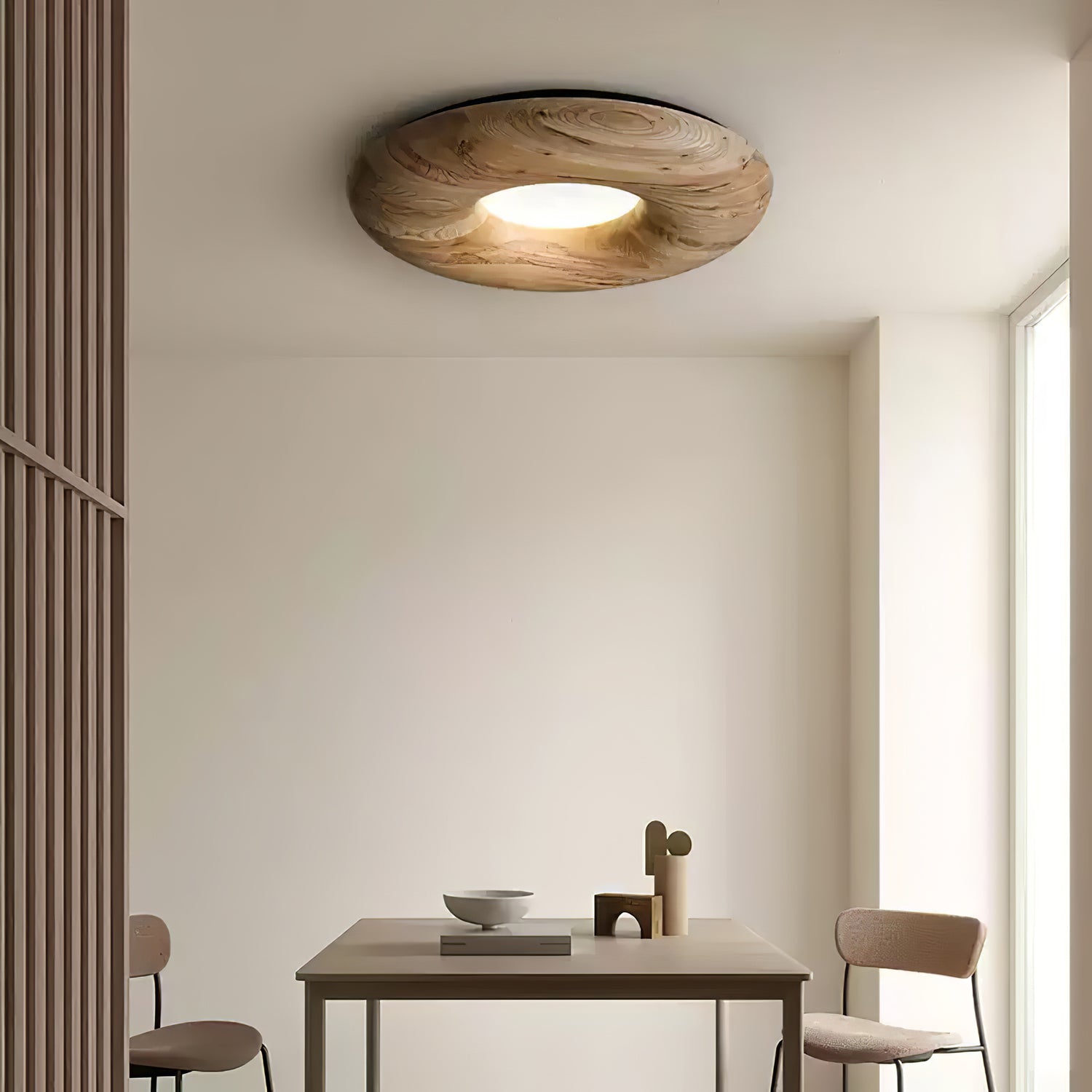 Zosora Organic Oak Flush Mount - Letslighting