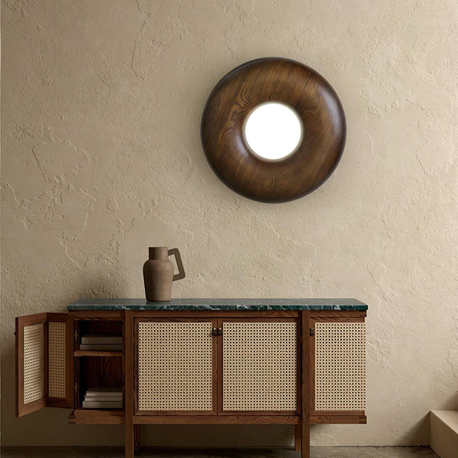 Zosora Organic Oak Flush Mount - Letslighting