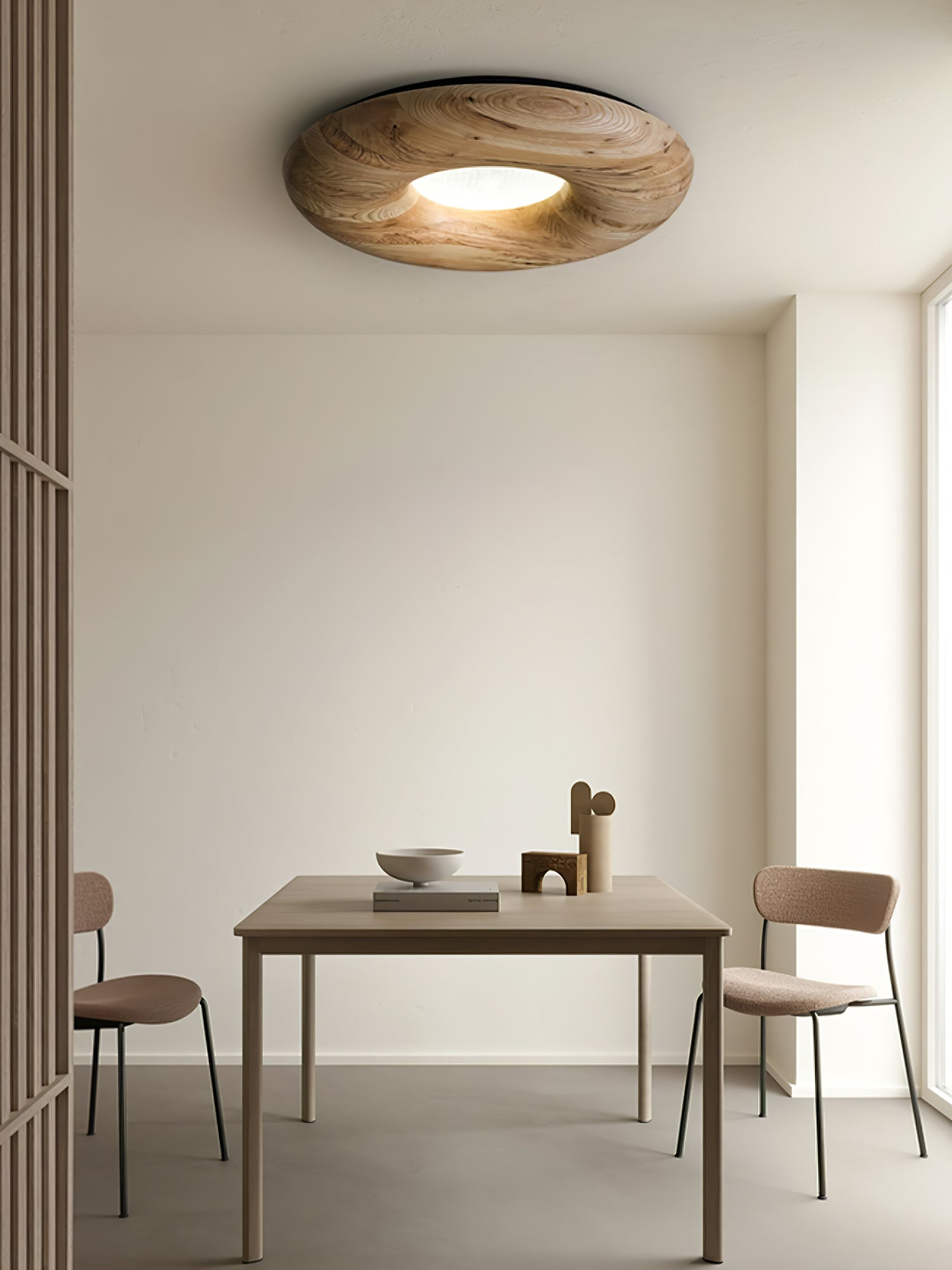 Zosora Organic Oak Flush Mount - Letslighting