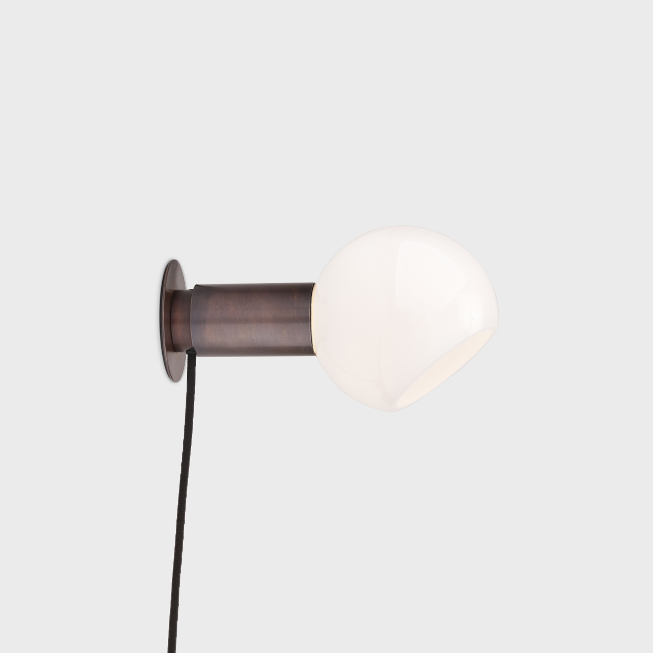 Sole Modern Minimalist Sphere Brass Glass Wall Lamp - Letslighting