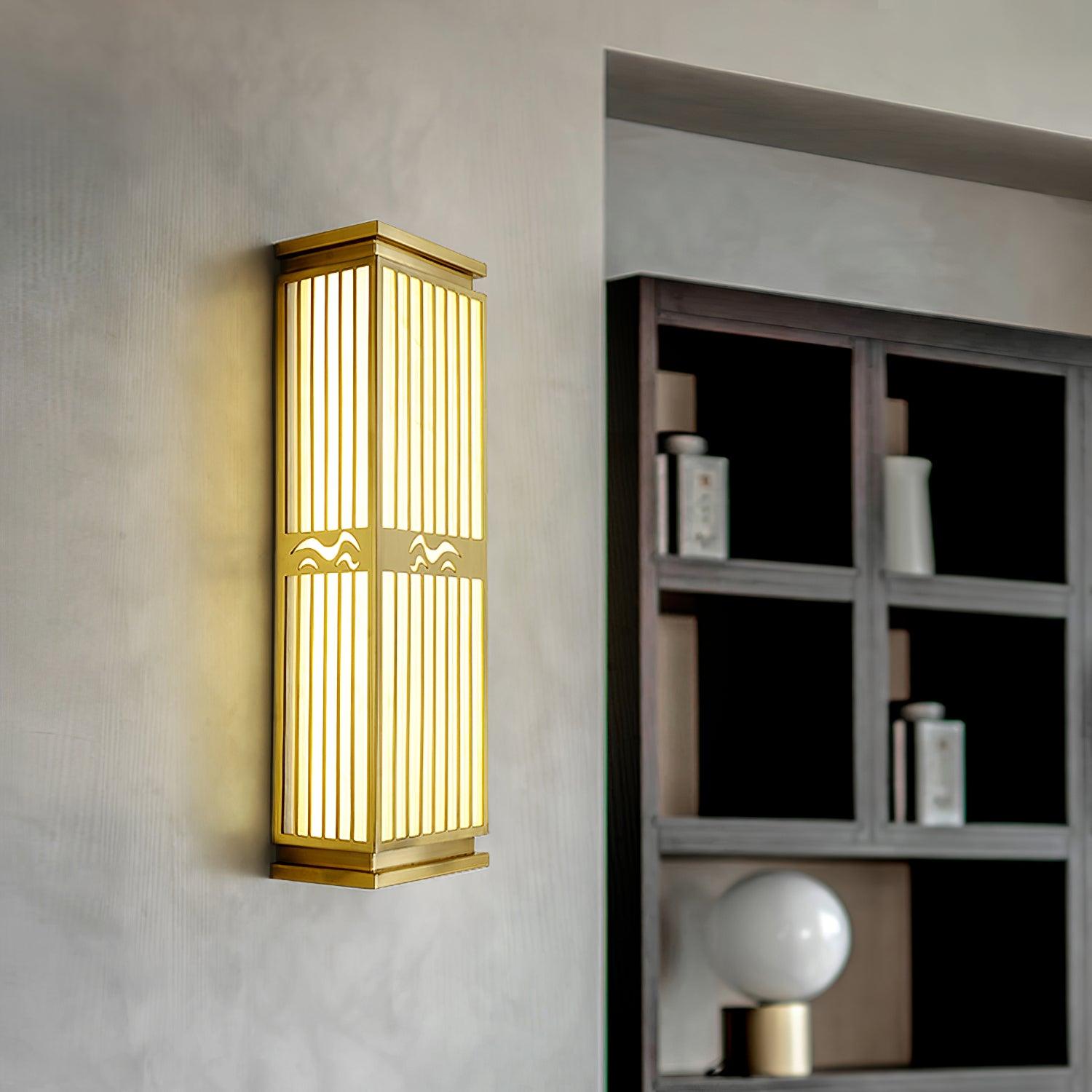 Lustra Wall Light Brass Oriental for Entryway - Letslighting