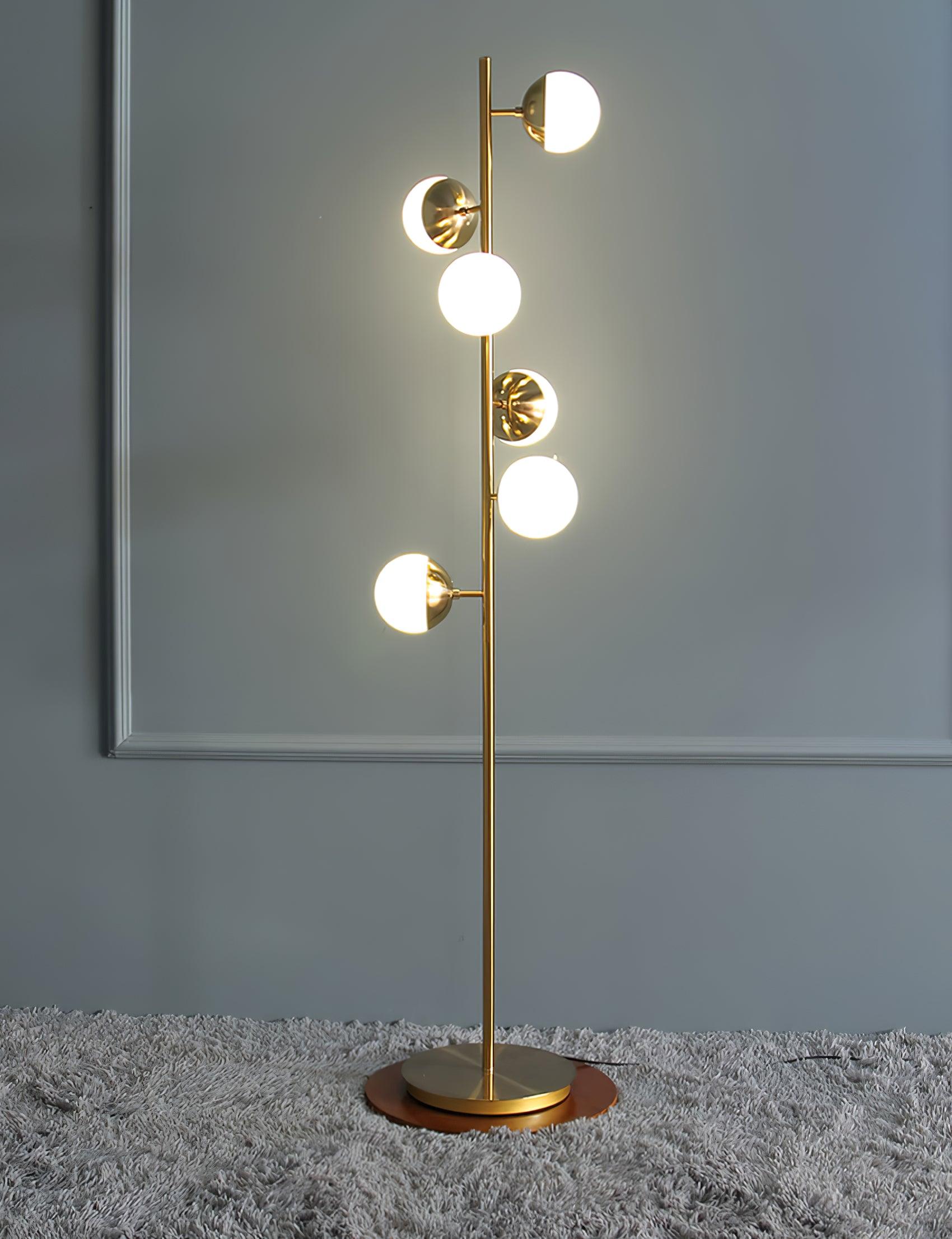 Myliryre Mid Century Brass Floor Lamp - Letslighting