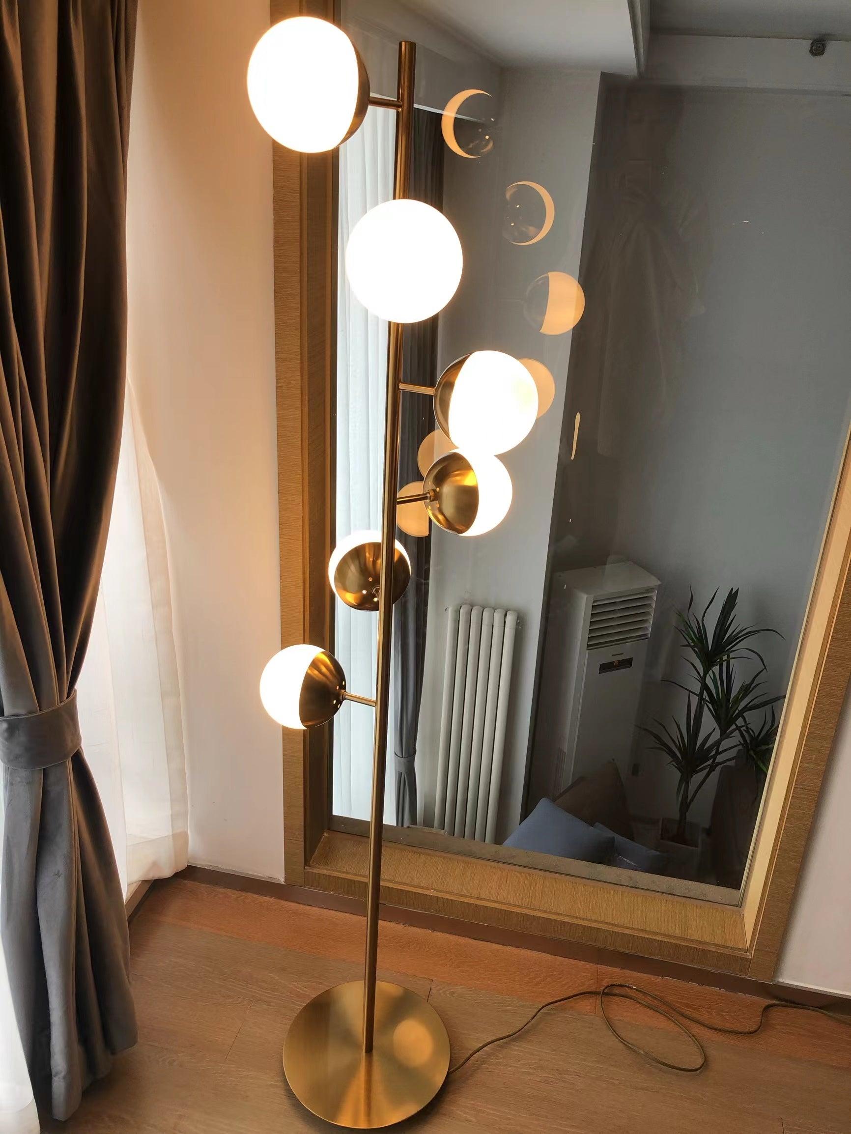 Myliryre Mid Century Brass Floor Lamp - Letslighting