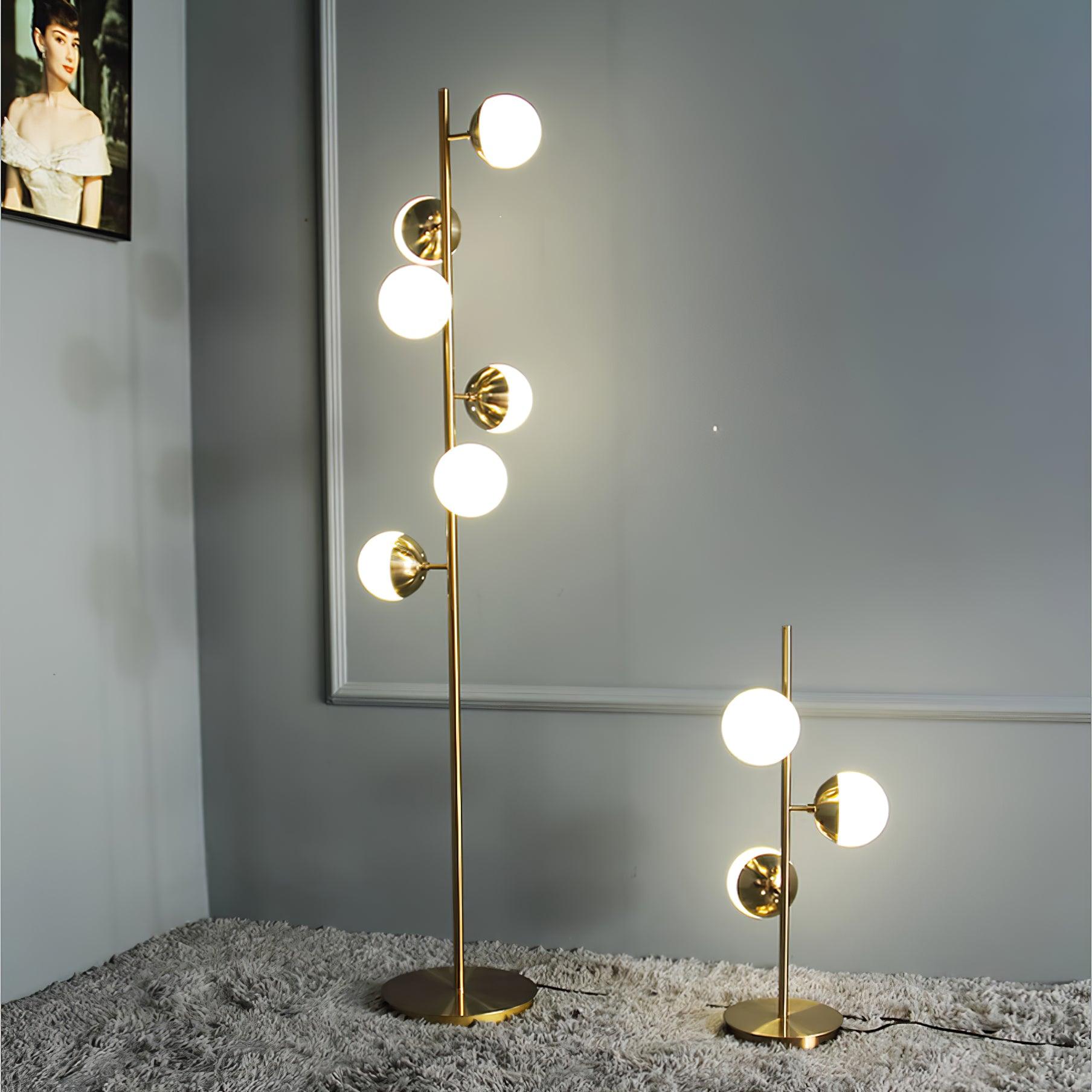 Myliryre Mid Century Brass Floor Lamp - Letslighting