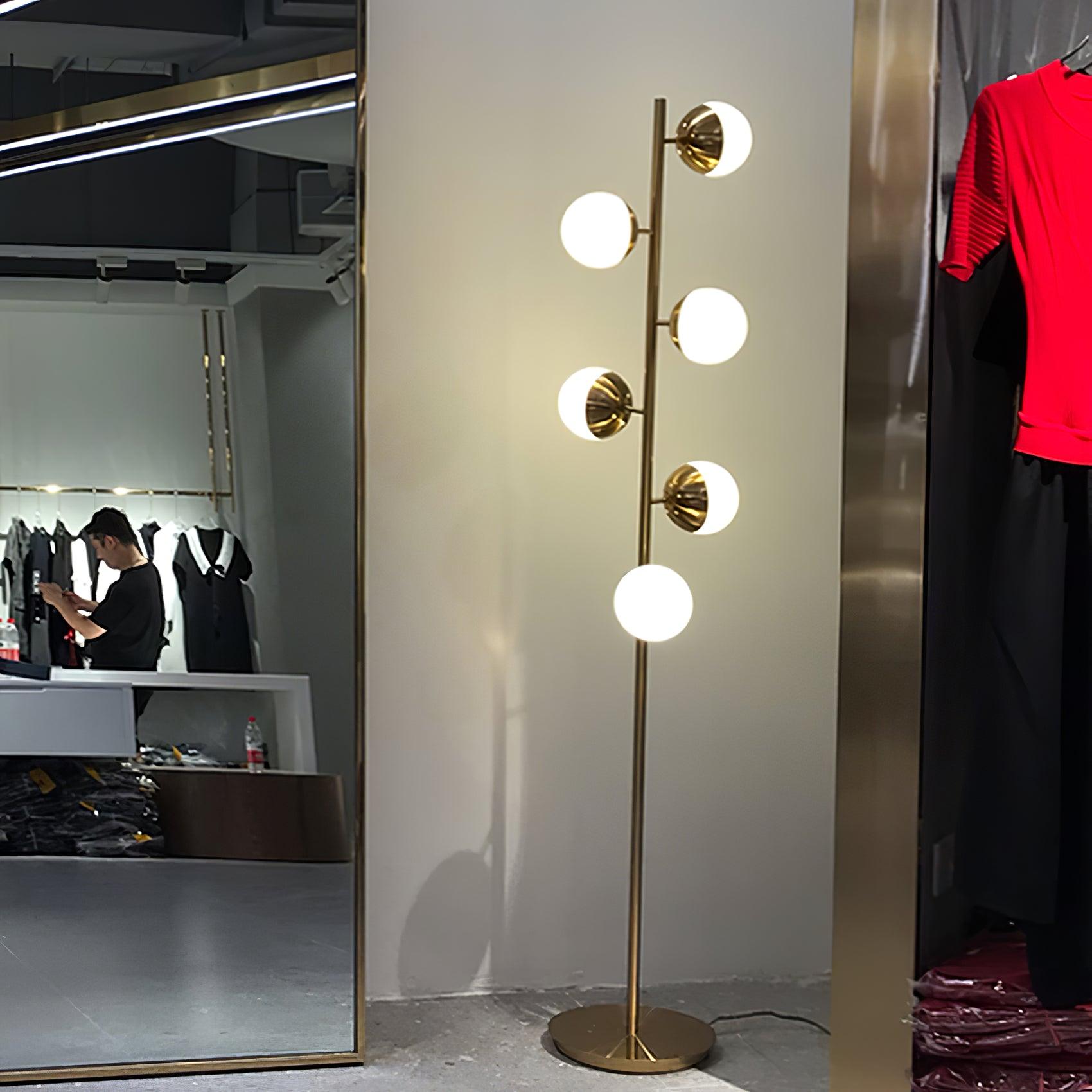 Myliryre Mid Century Brass Floor Lamp - Letslighting