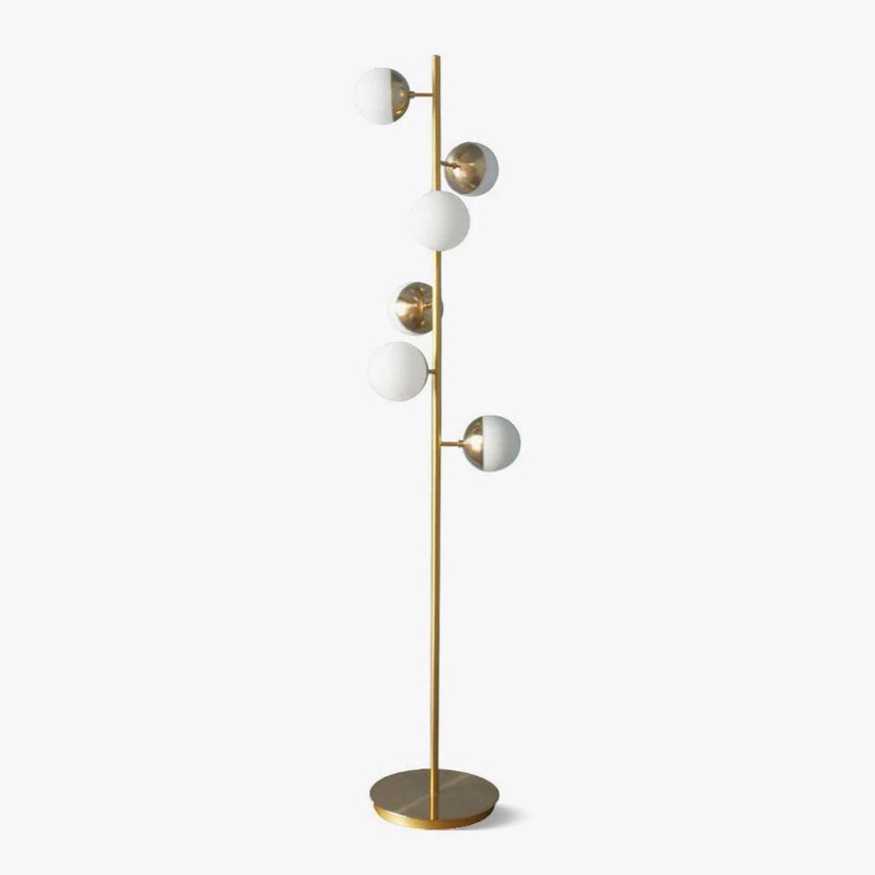 Myliryre Mid Century Brass Floor Lamp - Letslighting