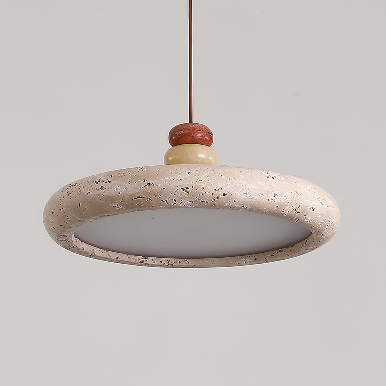 Cuvarora Disc Travertine Pendant Light - Letslighting