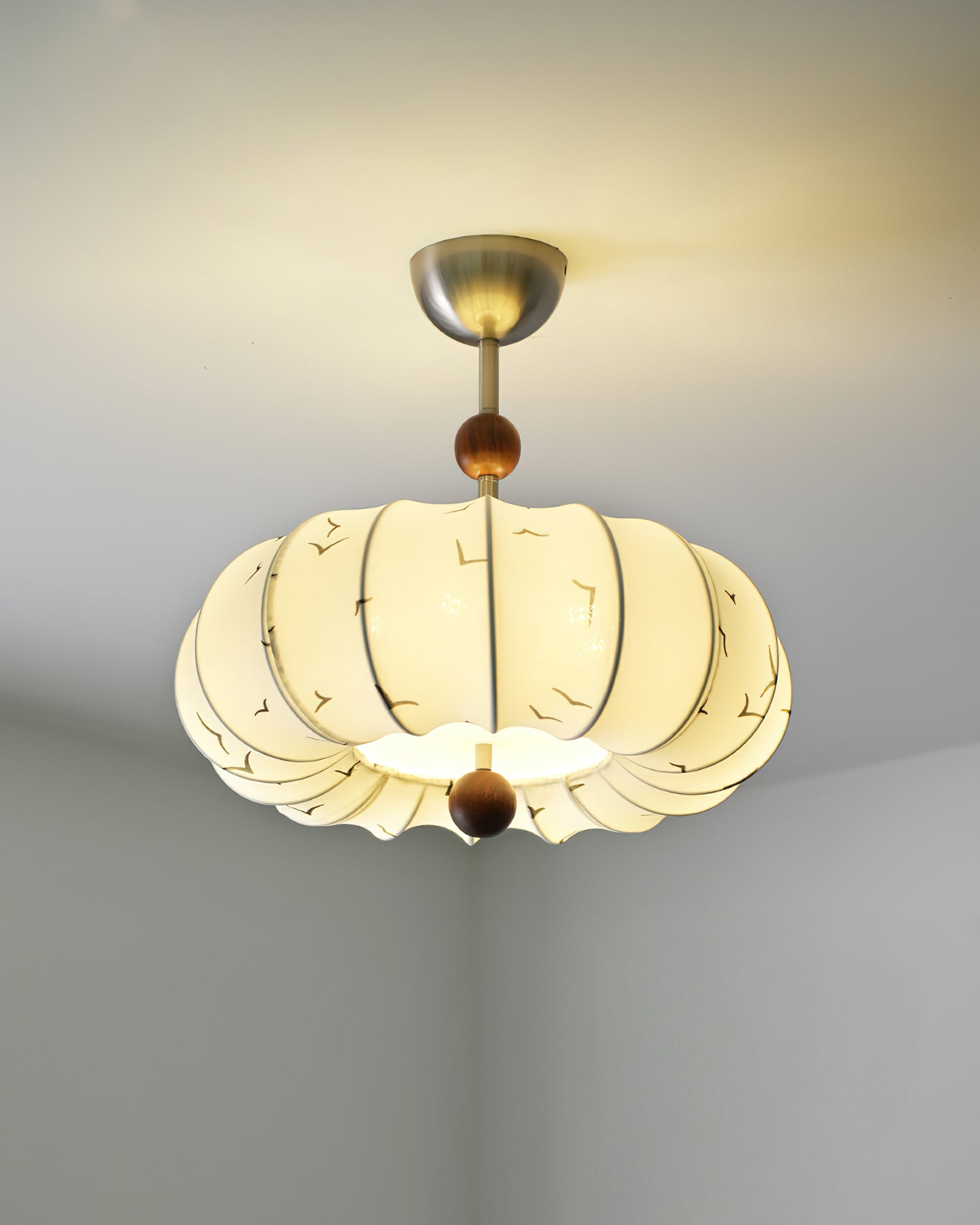 Doria Ceiling Light Bird Motif Lantern Form - Letslighting