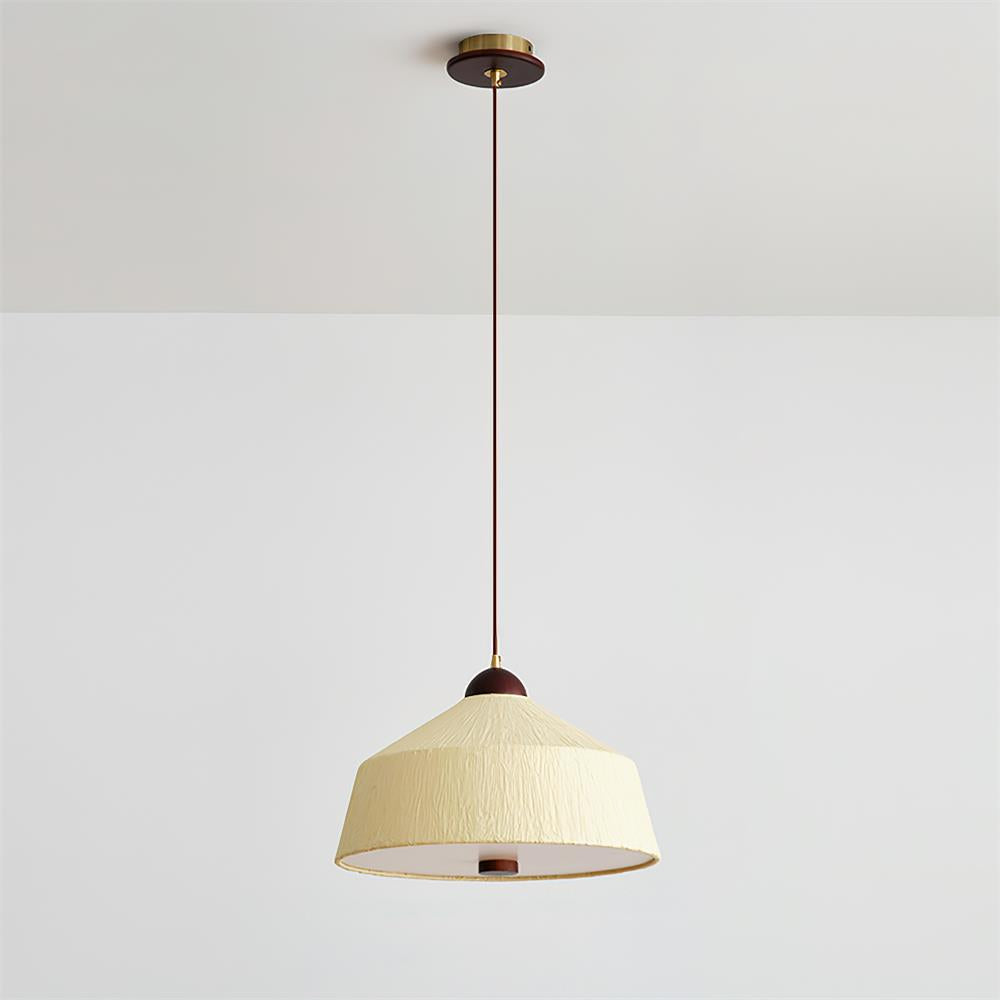 Doria Textured Rice-Paper Pendant Lamp - Letslighting