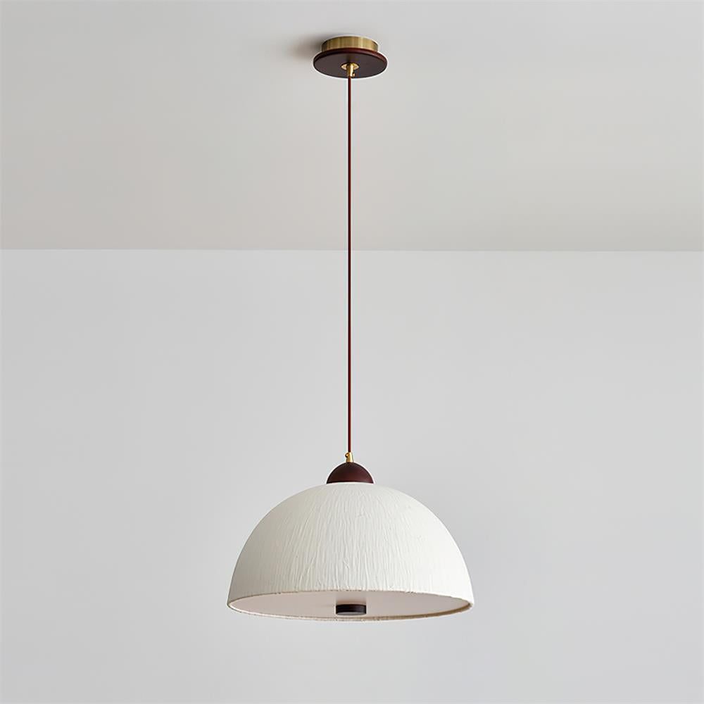 Doria Textured Rice-Paper Pendant Lamp - Letslighting