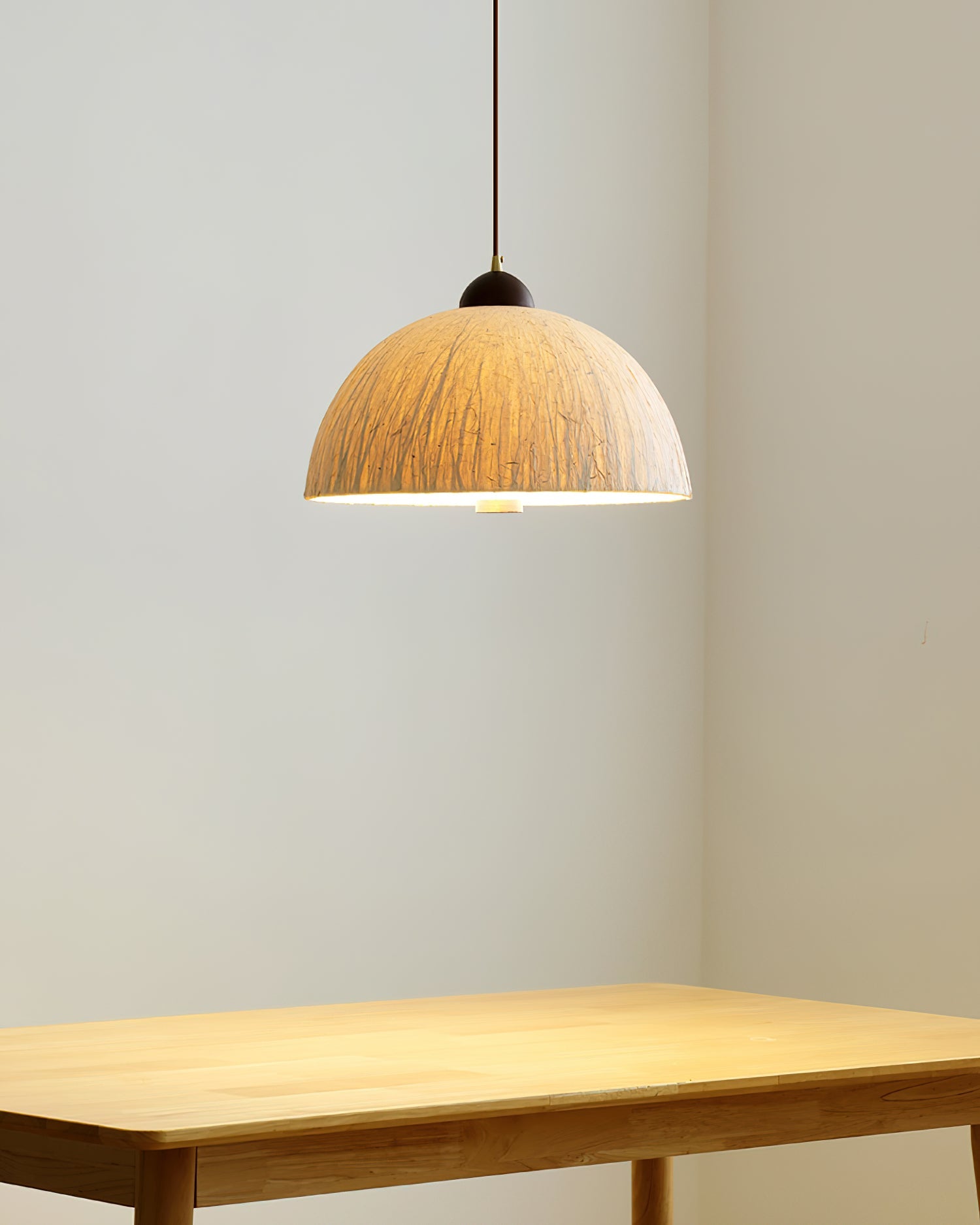 Doria Textured Rice-Paper Pendant Lamp - Letslighting