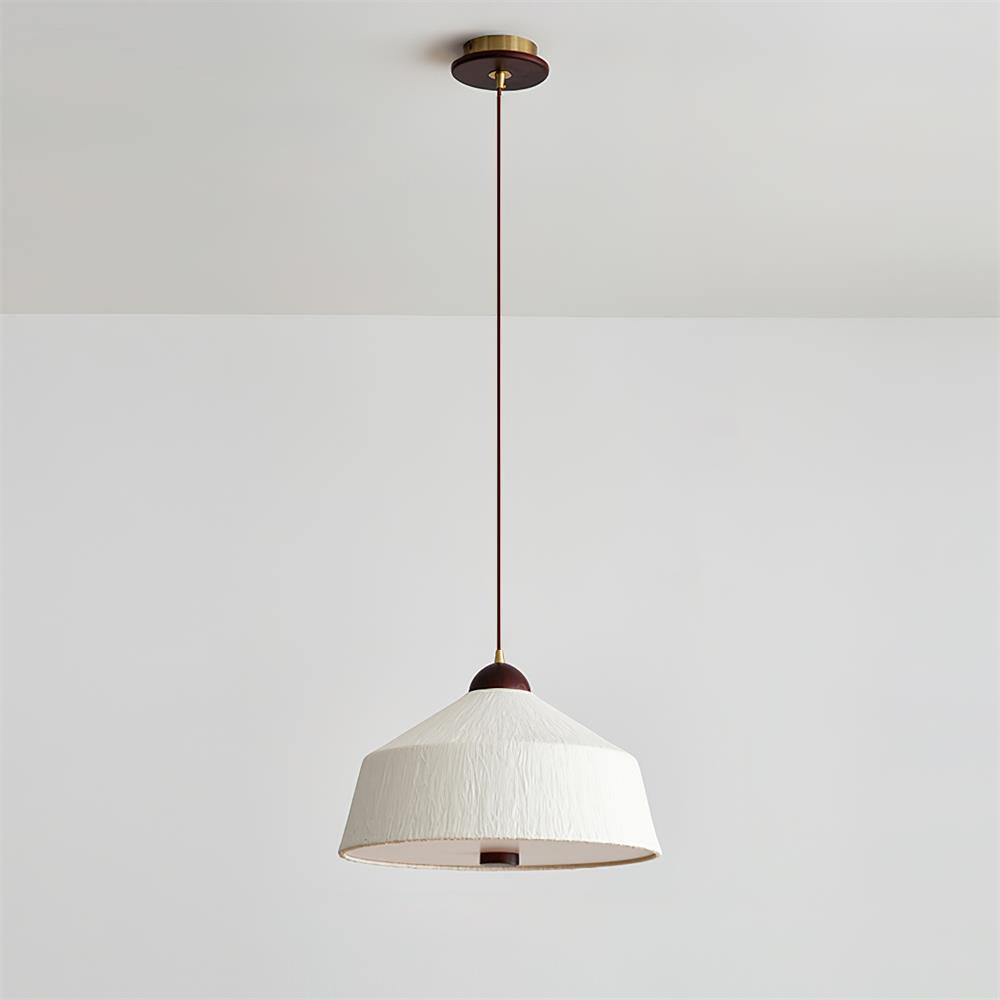 Doria Textured Rice-Paper Pendant Lamp - Letslighting