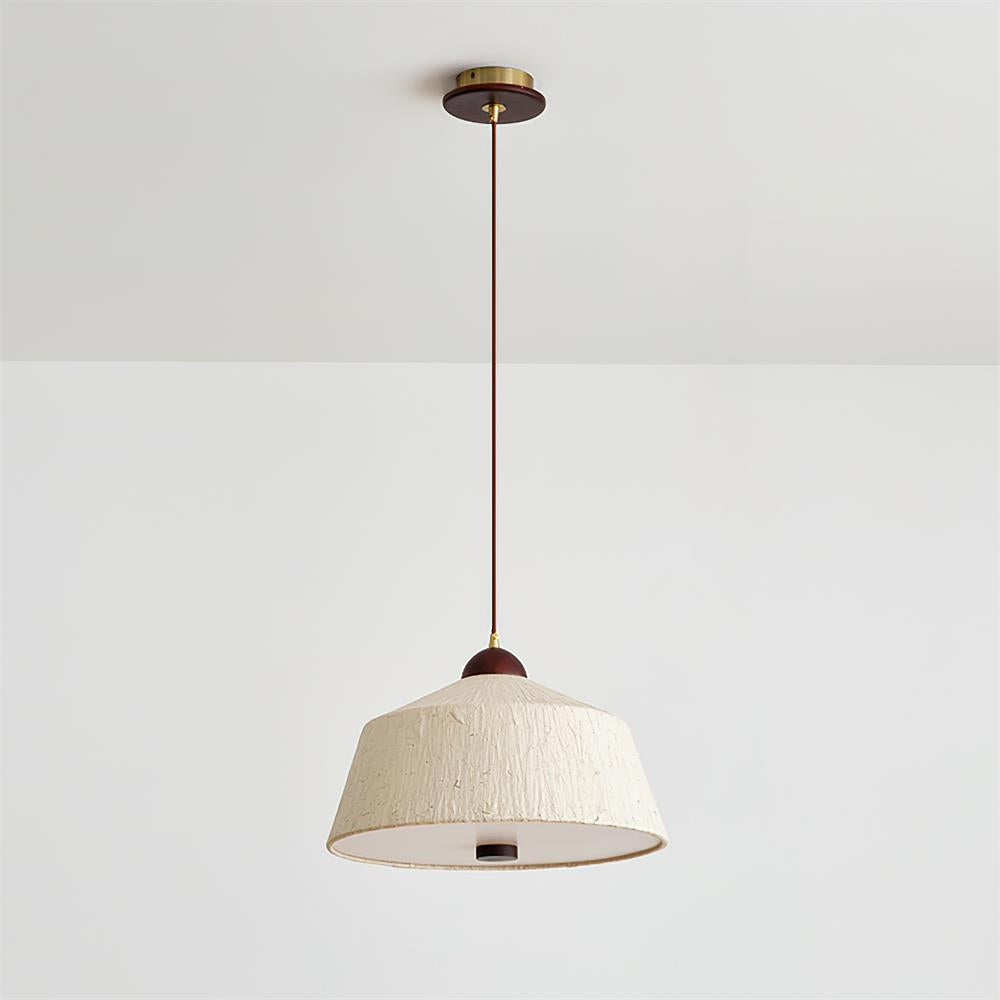 Doria Textured Rice-Paper Pendant Lamp - Letslighting