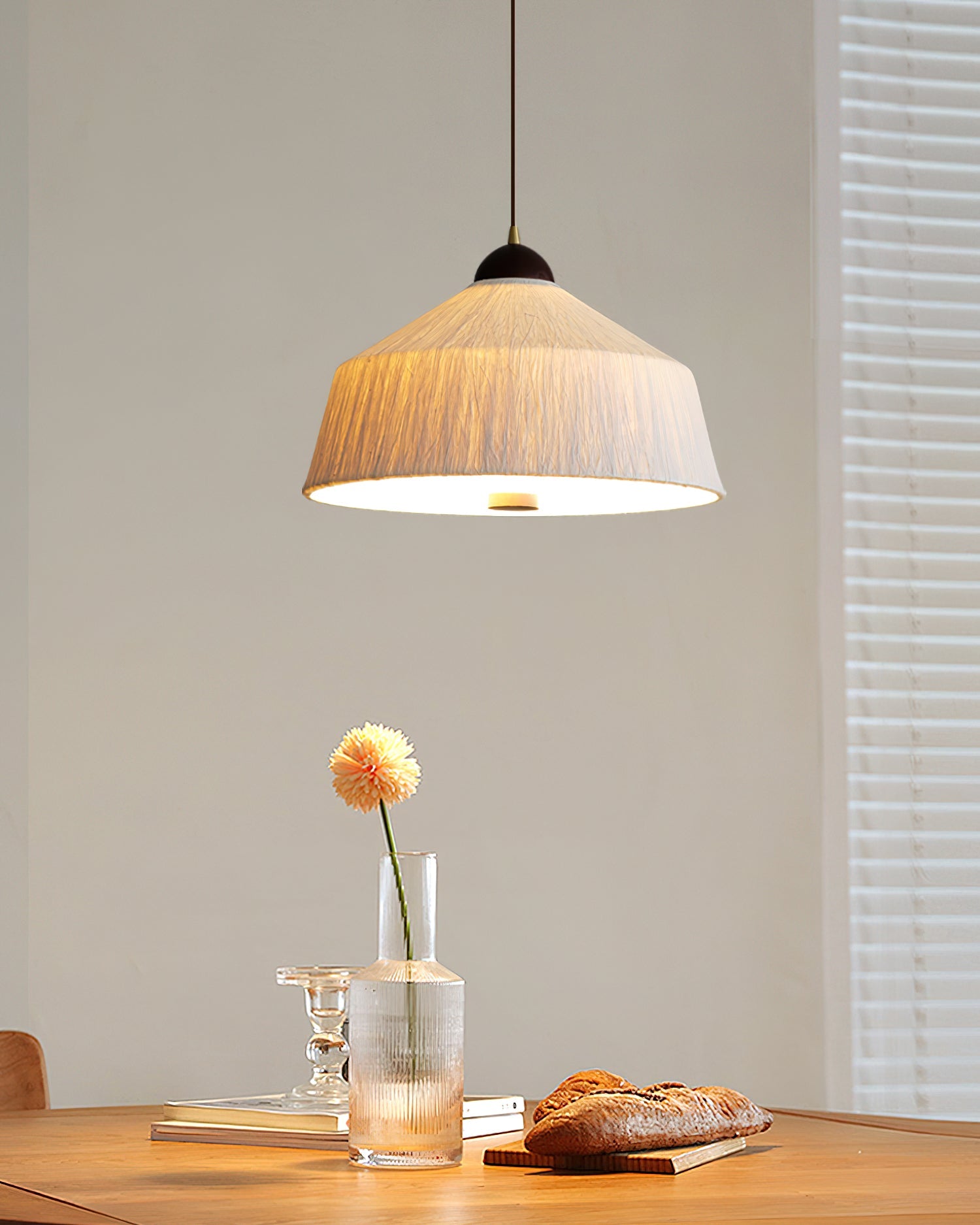 Doria Textured Rice-Paper Pendant Lamp - Letslighting