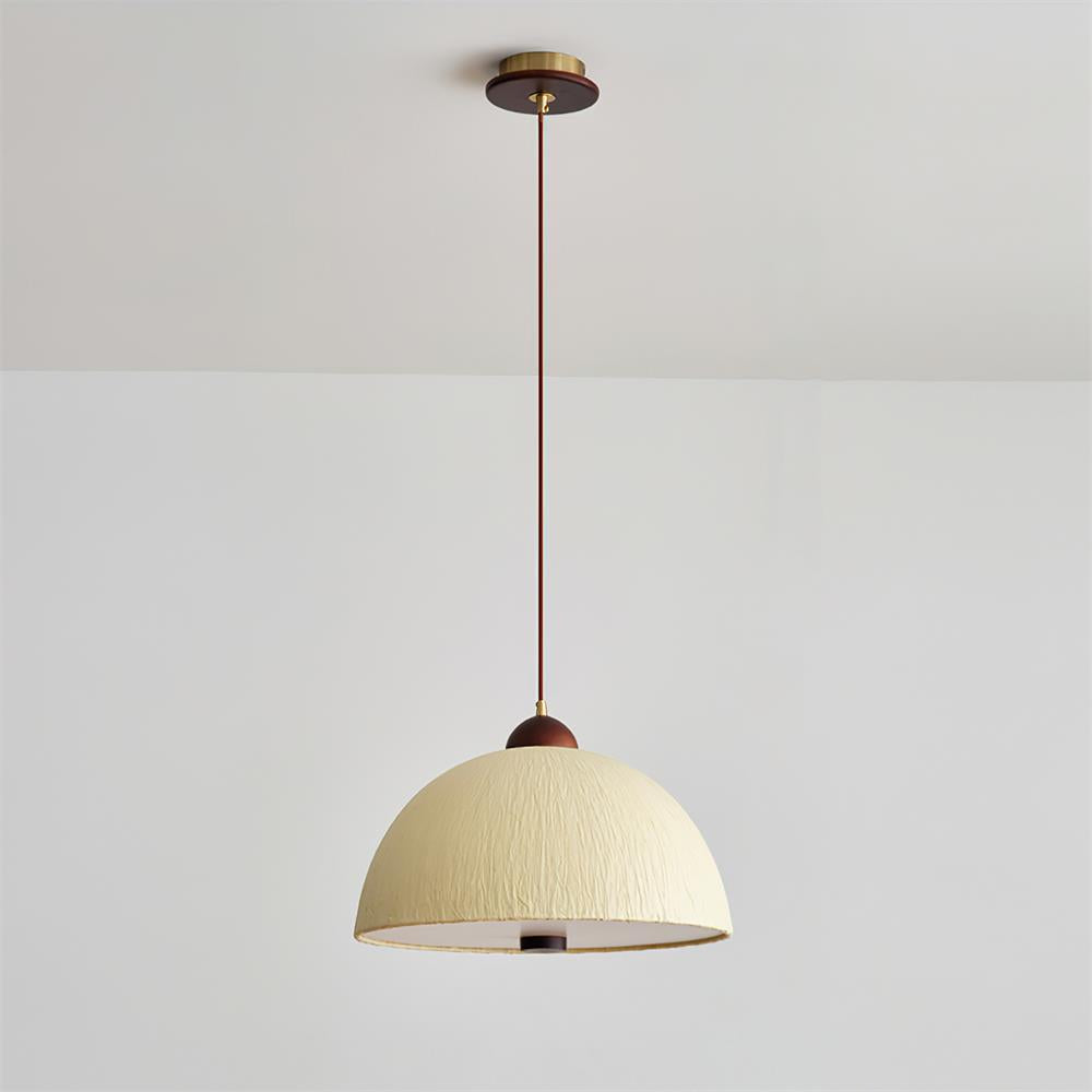 Doria Textured Rice-Paper Pendant Lamp - Letslighting